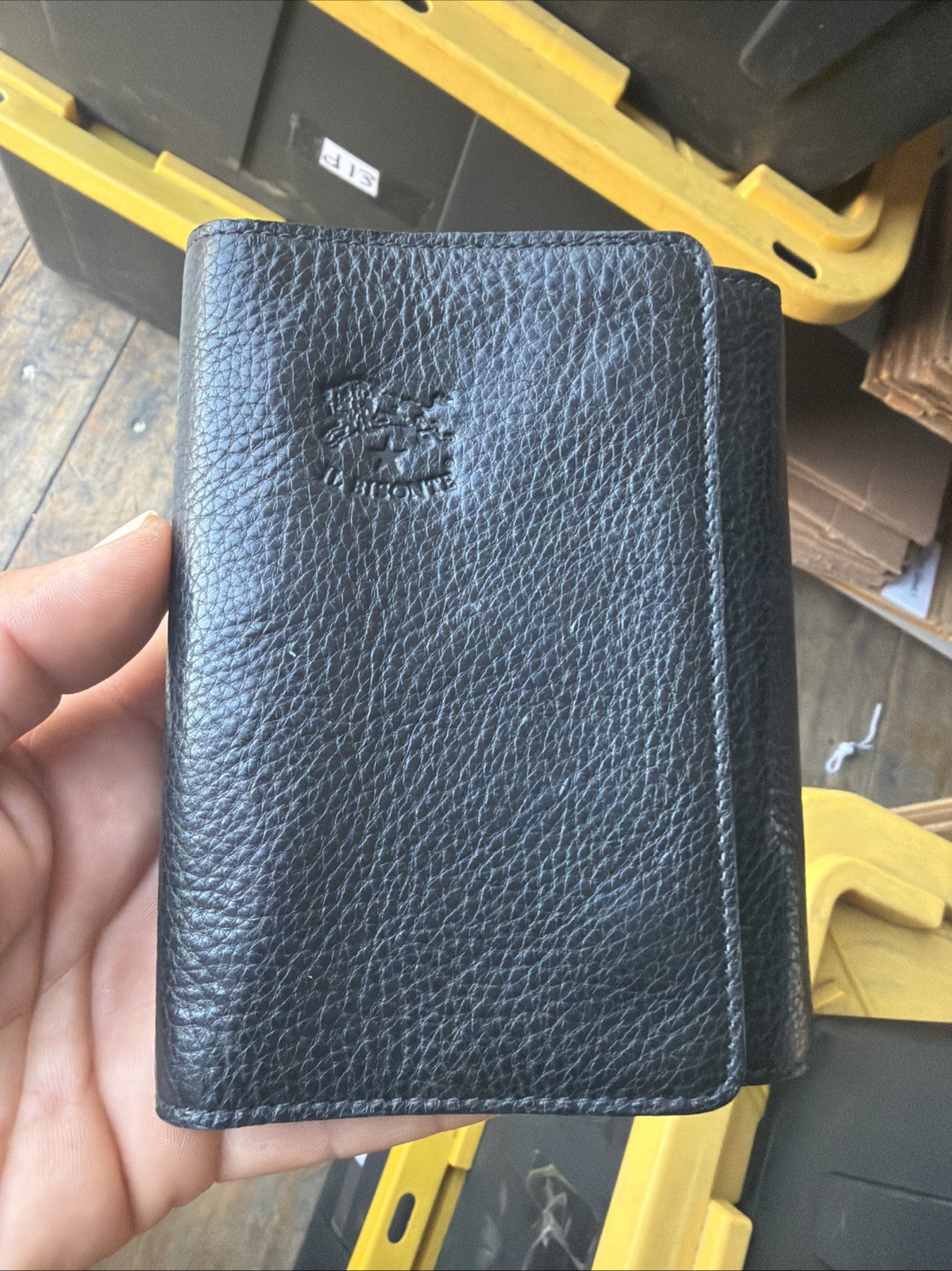 IL BISONTE Leather Planner/Organizer Binder w/ Zipper Pocket, Italy 🔥