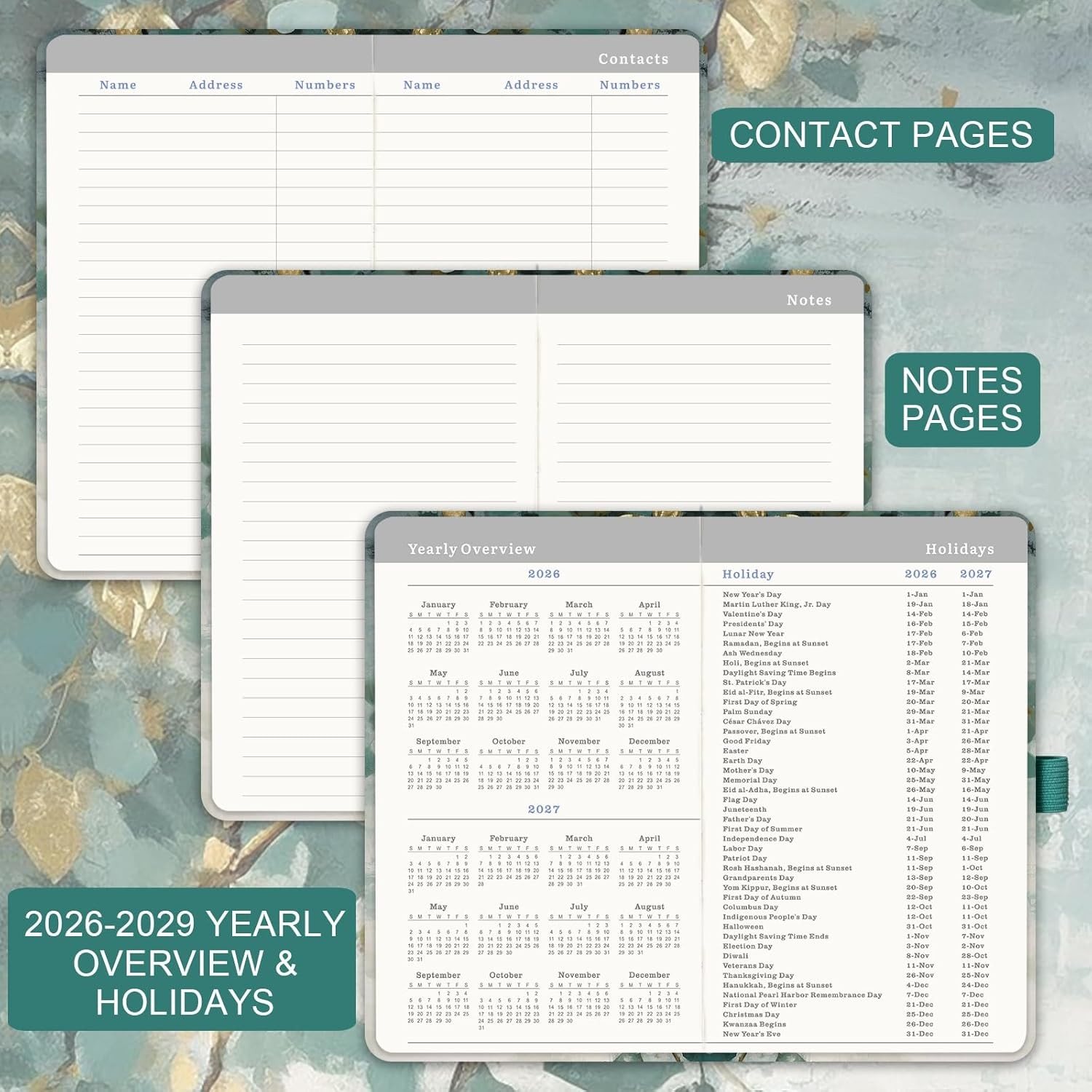 -2029 Pocket Planner/Calendar – 3 Year Planner -2029, July – June 2029(36