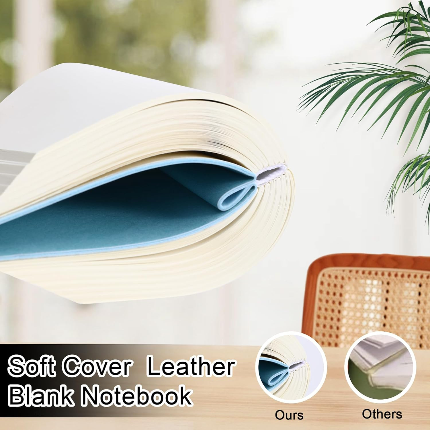 Thick Blank Journal Notebook 400Pages Sketch Book Blank Journal Unlined No Lines