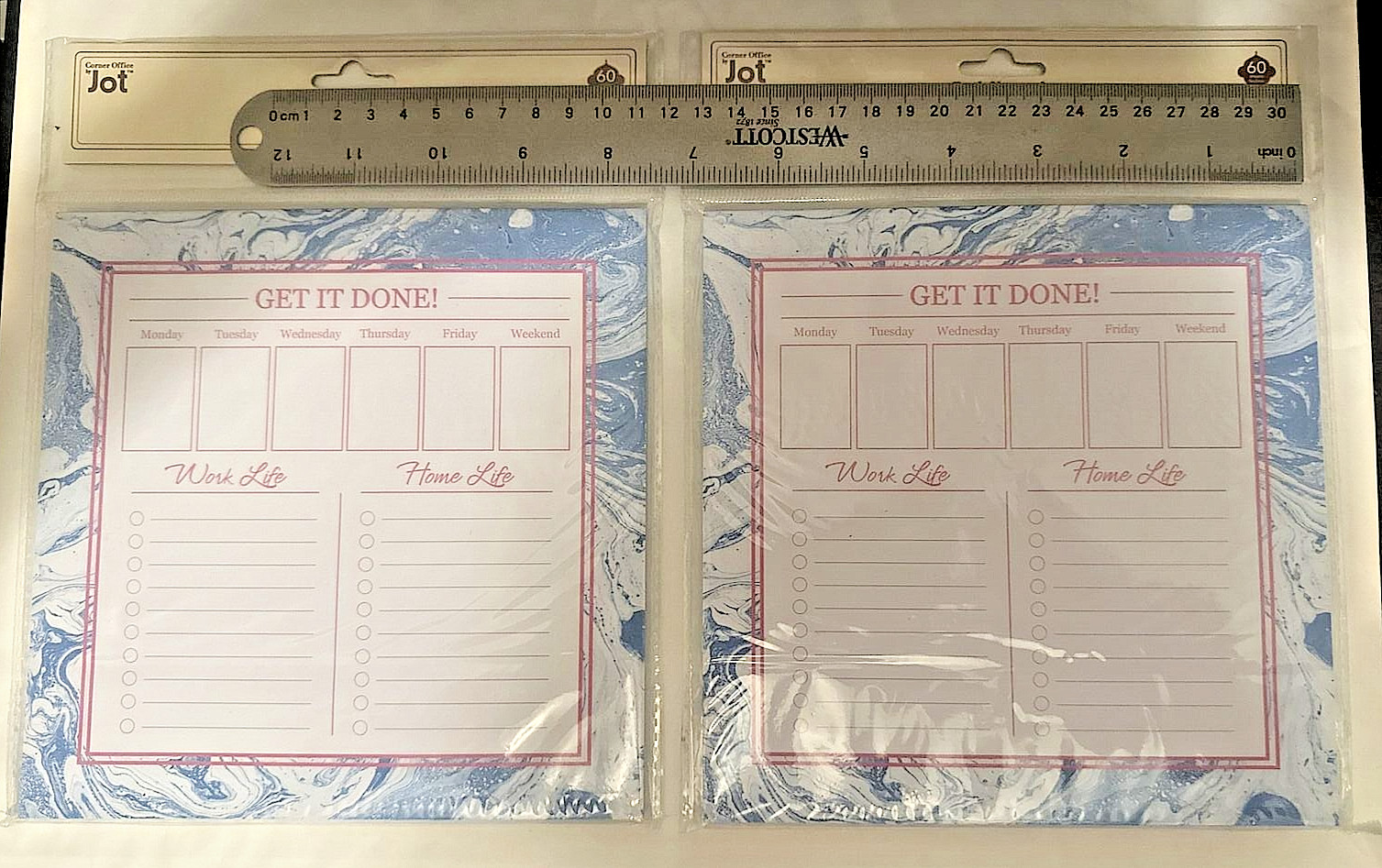 (2) Jot Calendar Desk Notepads – 60 pages each approx 7 X 7