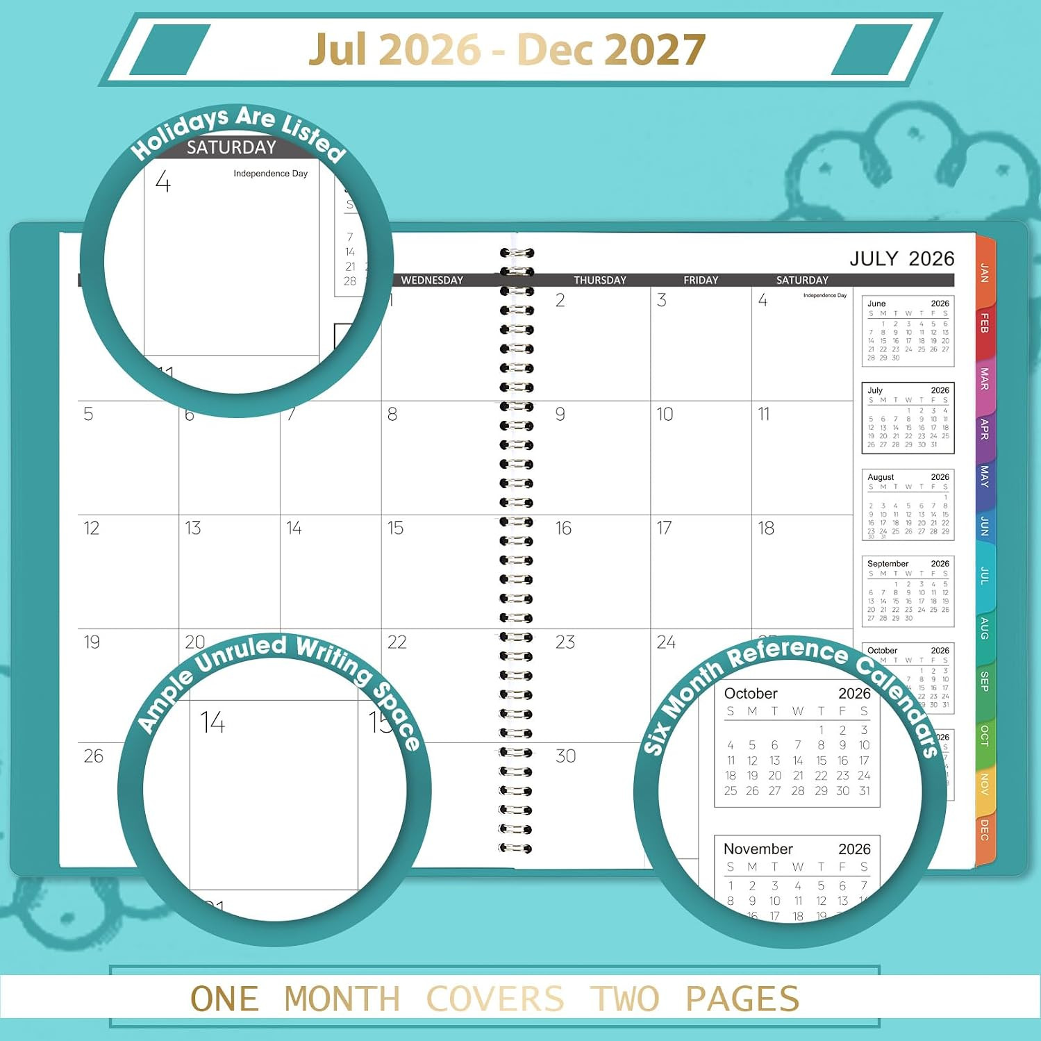 Planner 2026-2027 – 2026-2027 Monthly Planner from Jul. 2026 – Dec. 2027