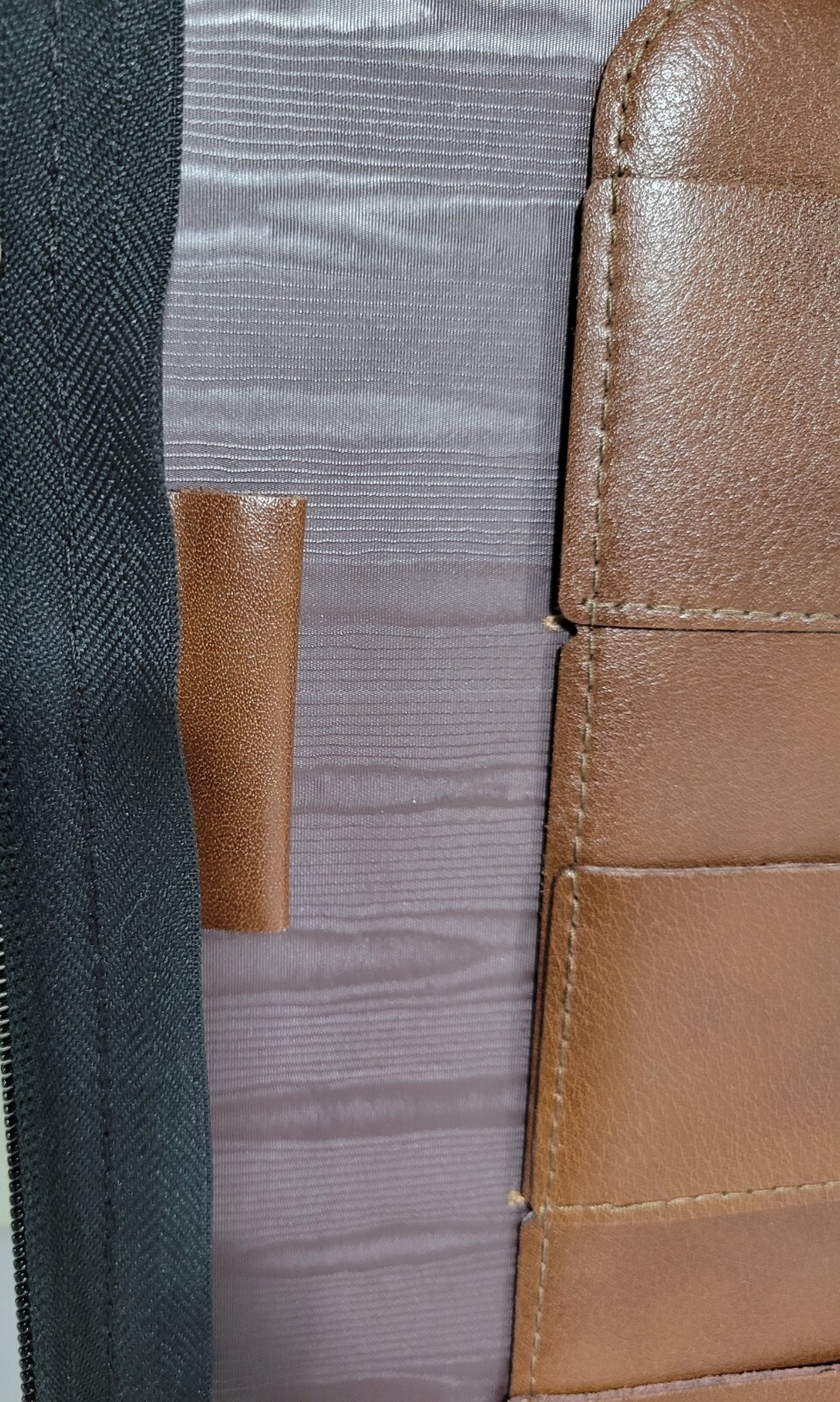 VTG Koloman Handler Brown Leather 7 Ring Binder Zip Close Franklin Quest Inserts