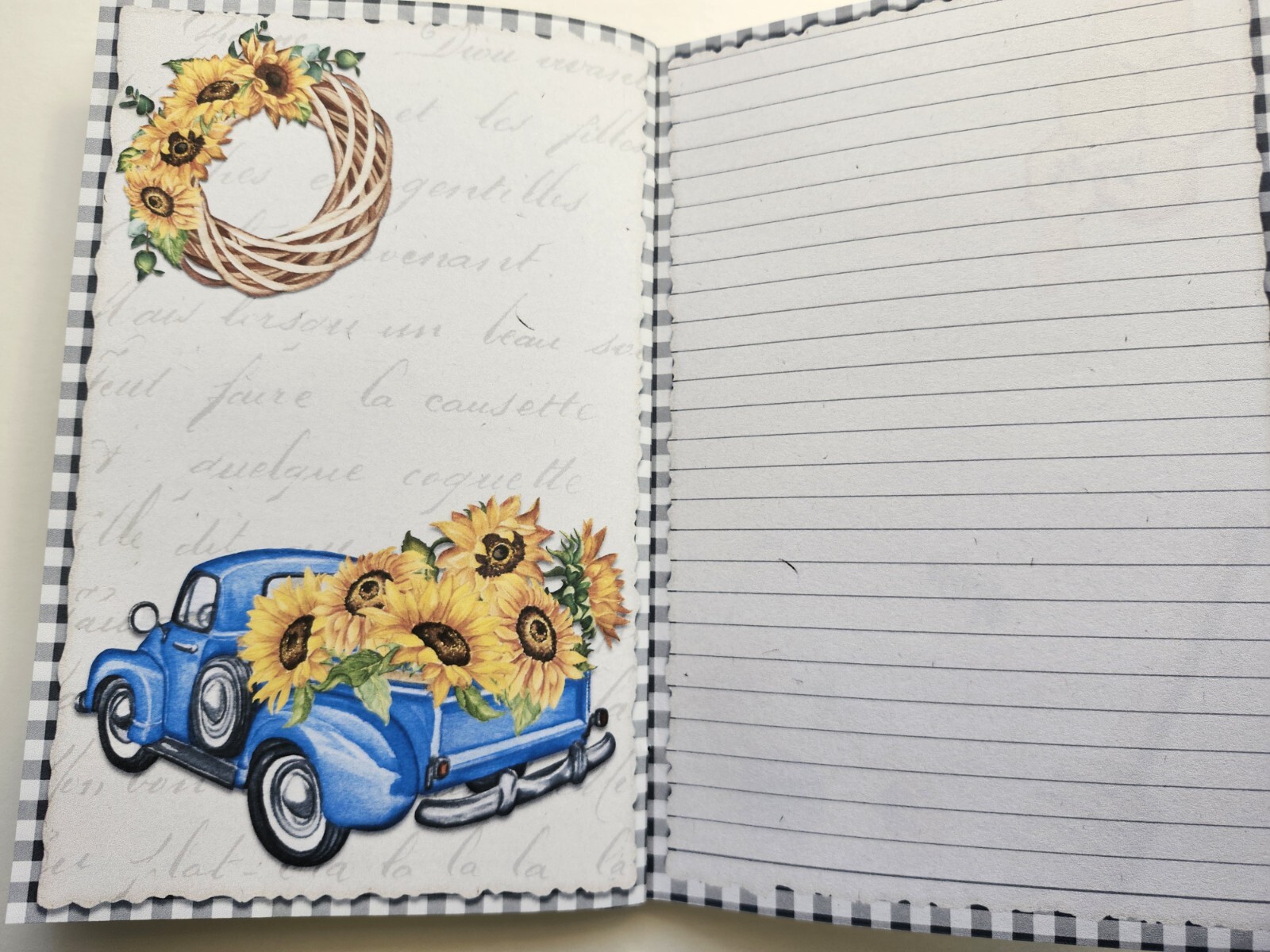 Junk Journal Blank Booklet “BEE KIND” BEES Sunflowers HANDMADE + LG 40pg 9×6