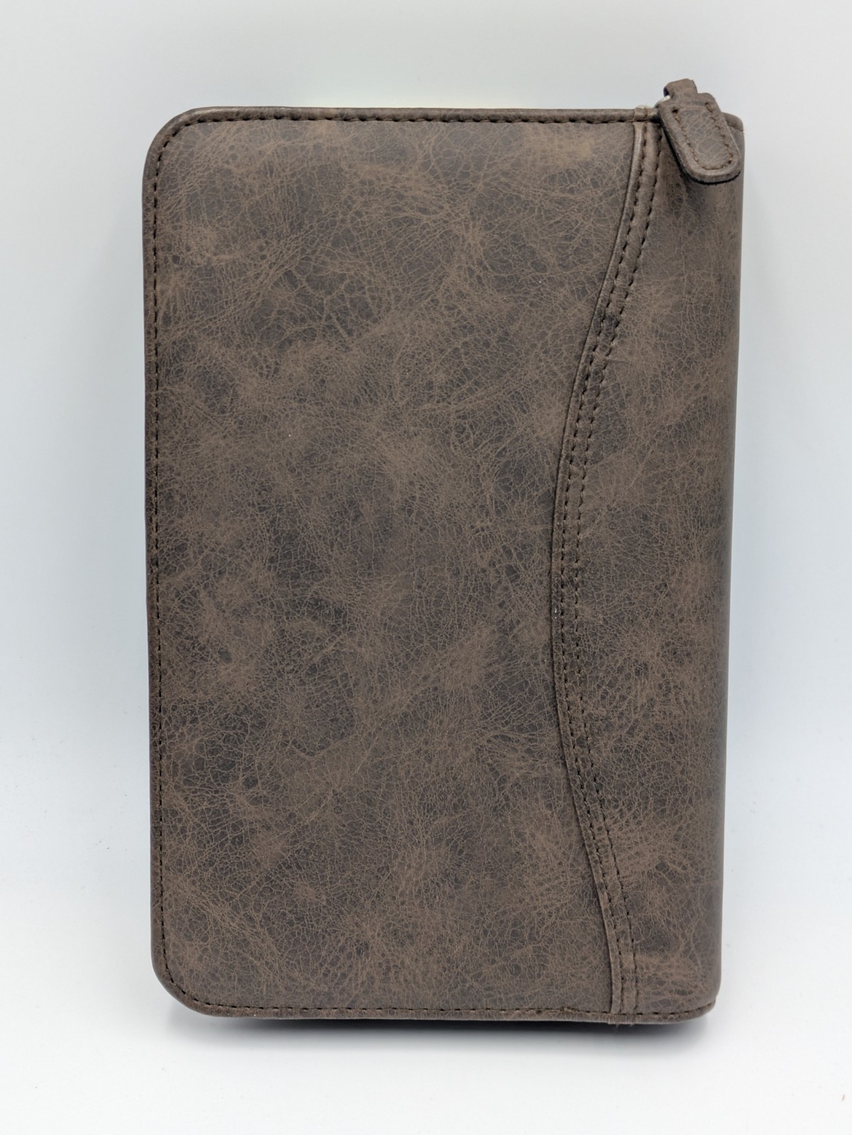 Day Timer Brown Zippered 6-Ring Planner Organizer Approx. 5.5” X 9”