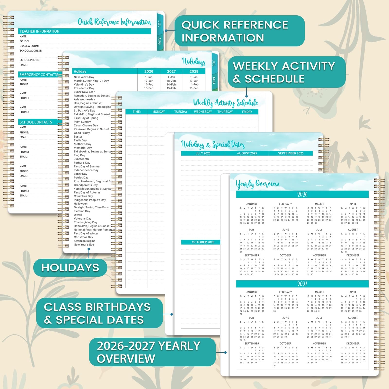 Teacher Planner 20262027 Teacher Planner, Teacher Lesson Planner from July 20…