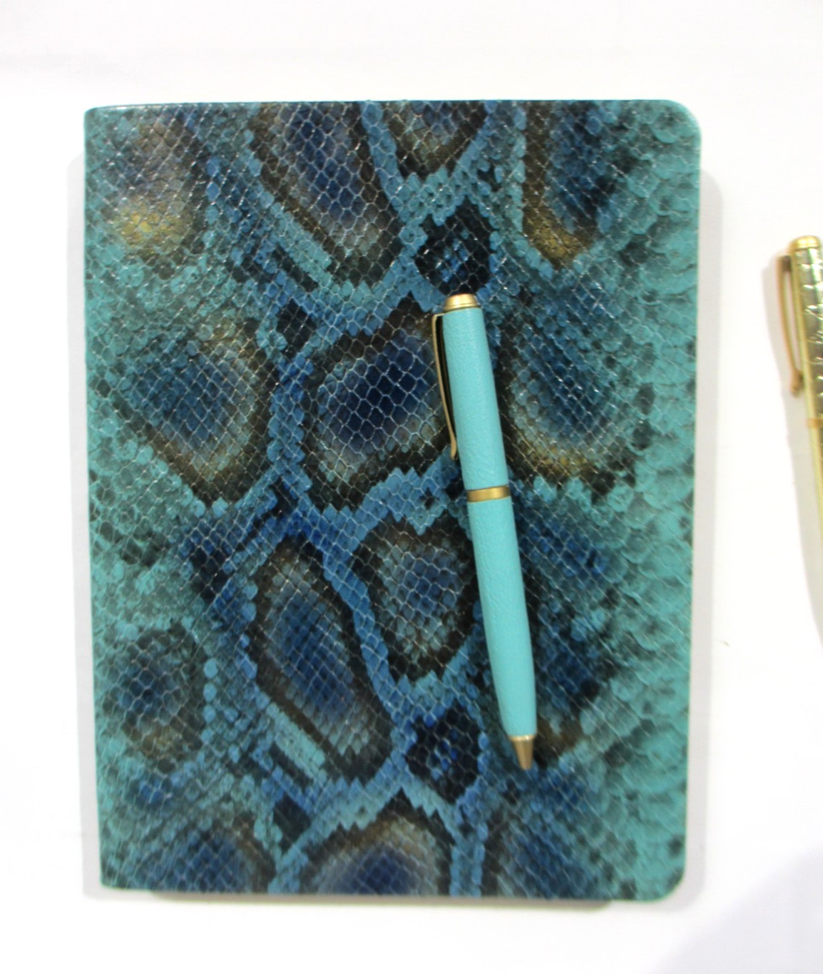Journal 9″ Leather Softcover Graphic Image 224 LINED Pages NEW $105 Peacock