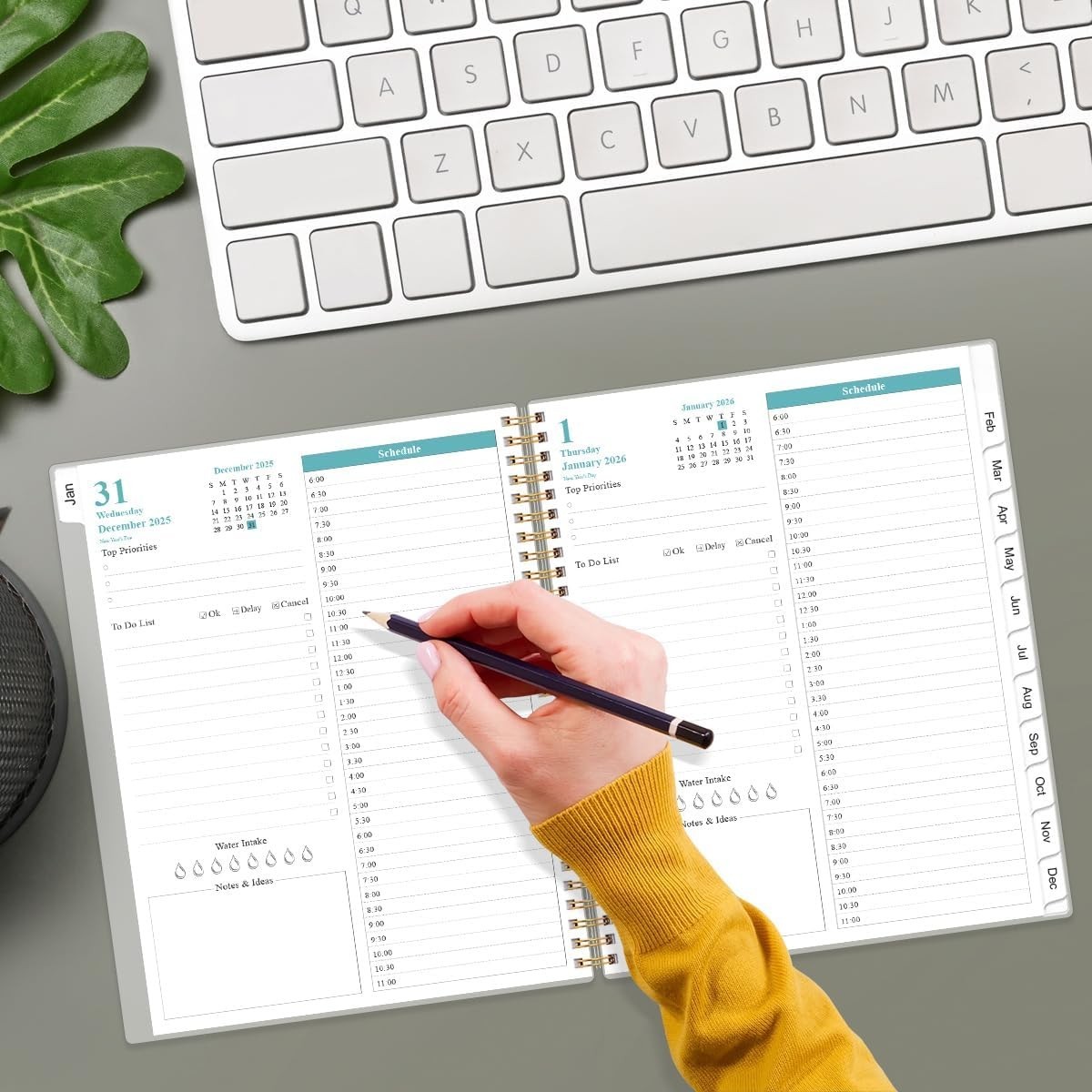2026 Daily & Monthly Planner – One Page Per Day, Daily Planner from January 2…