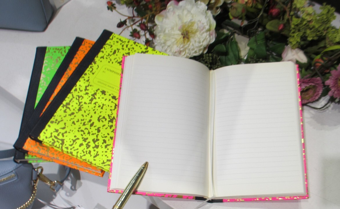 Graphic Image Composition Notebook Hardcover 224 Lined Pgs Neon ORANGE