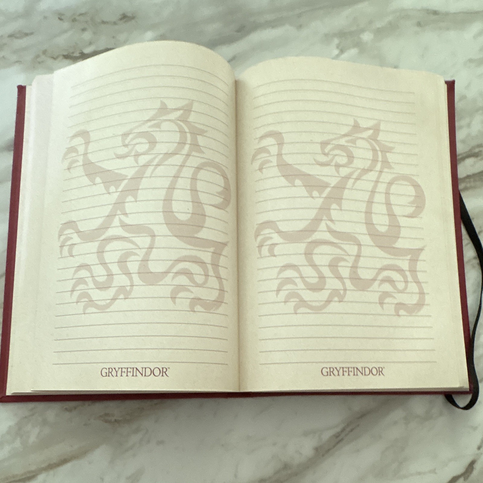 Harry Potter Gryffindor Faux Leather Hardcover Notebook Journal w/ Elastic Band