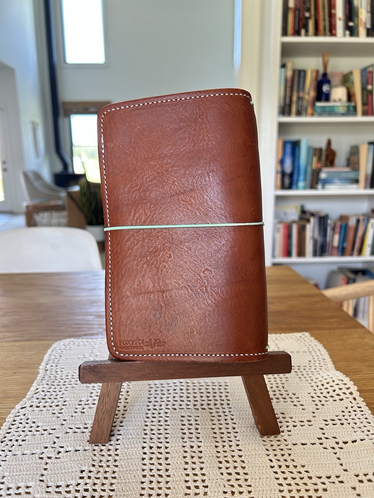 Foxy Fix Personal Size Leather Travelers Notebook /Journal Cover Cognac