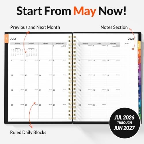 Appointment Book 2026-2027 Quarter-Hourly Weekly Monthly Academic Planner