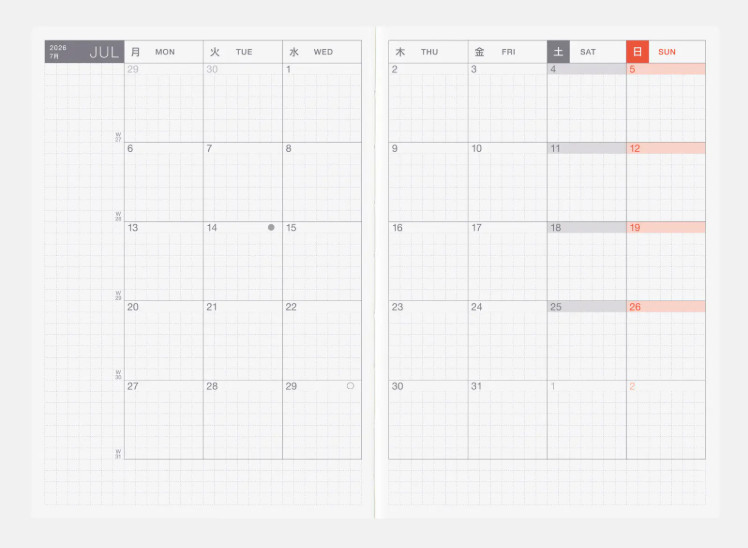 Hobonichi Techo 2026 original A6 Size Book Planner English Version