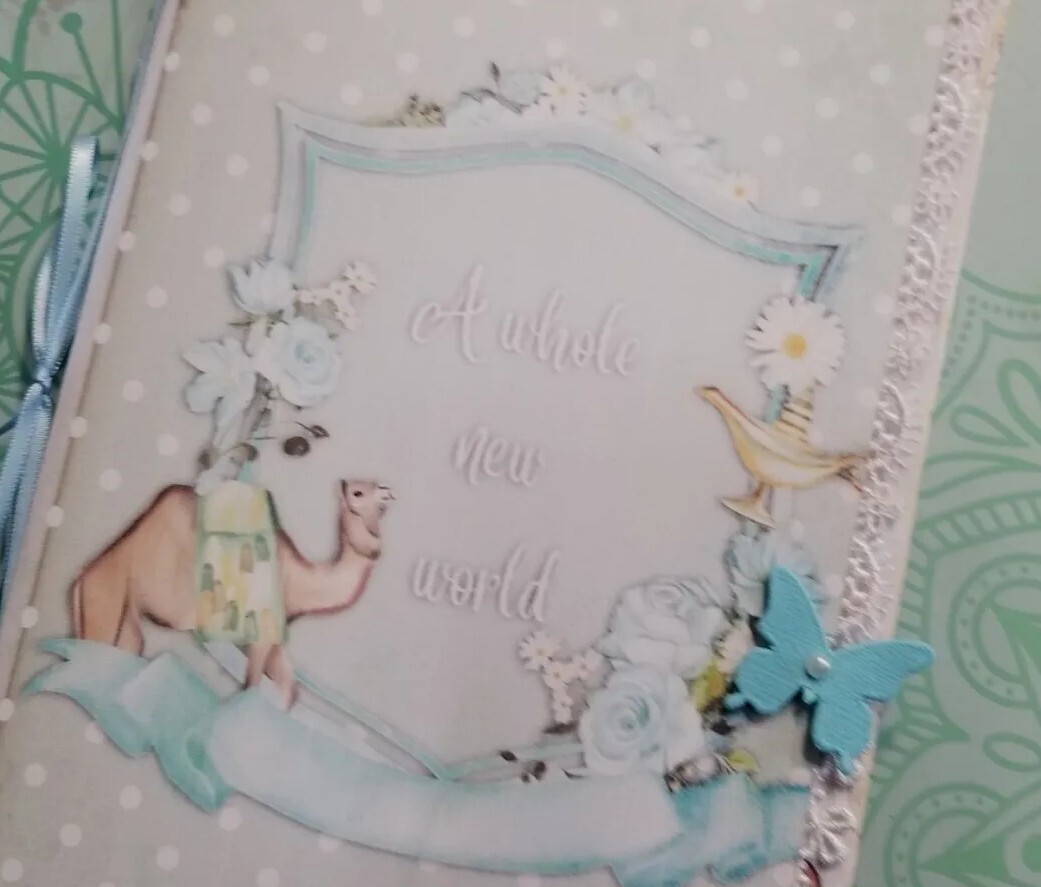 Junk Journal Blank Booklet “PRINCESS TALES” HANDMADE LG 8.5″x5.5″ 40pgs
