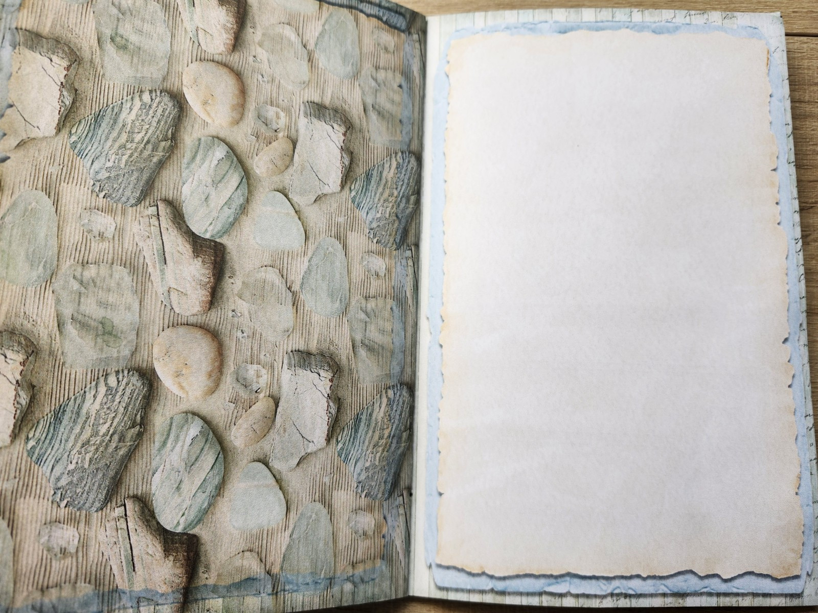 Junk Journal Booklet “BEACH HOUSE” HANDMADE Beach Ocean Sea Vacation 6″x9″ 40pg