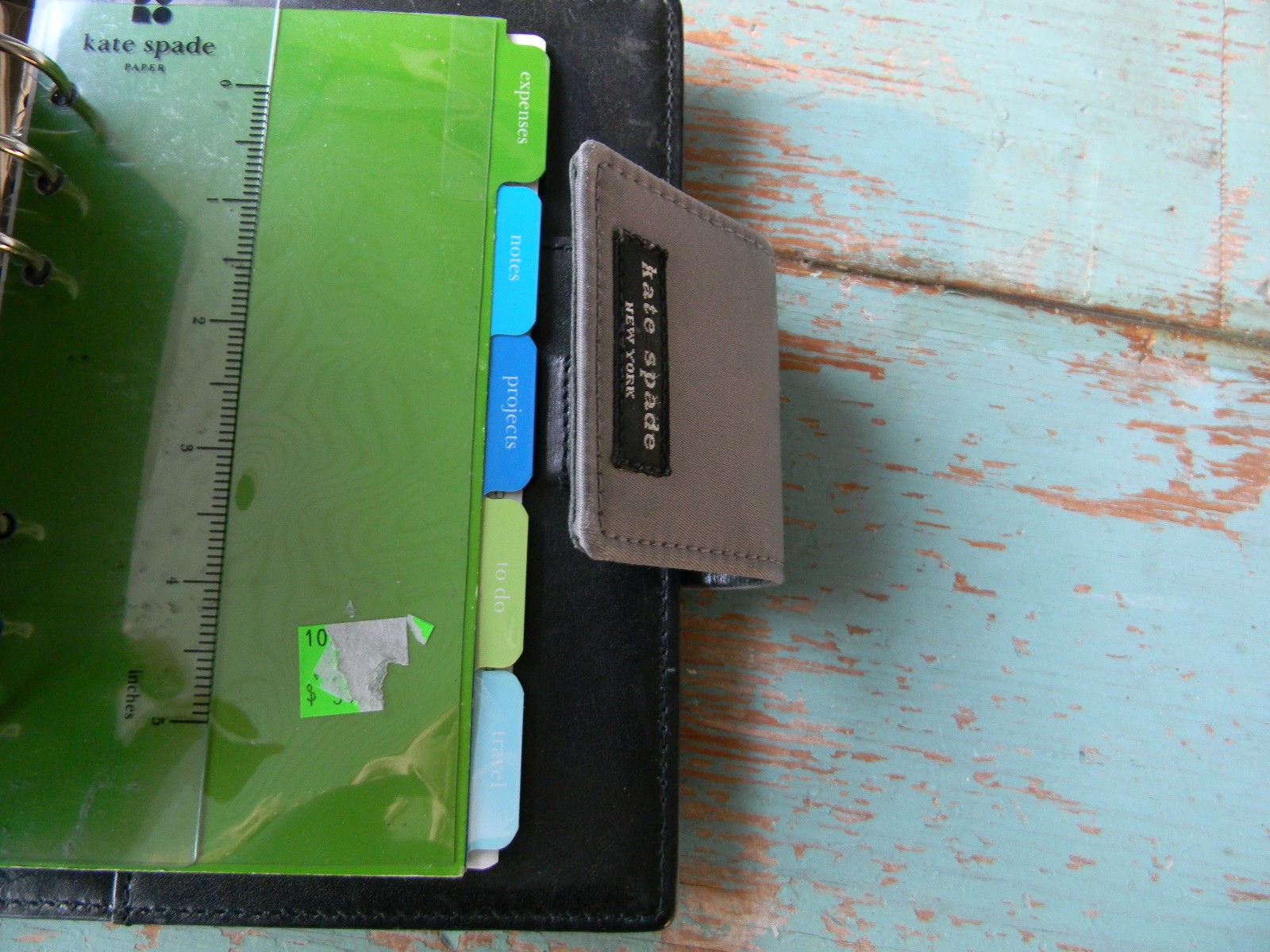 KATE SPADE VINTAGE GRAY NYLON AGENDA/PLANNER ORGANIZER