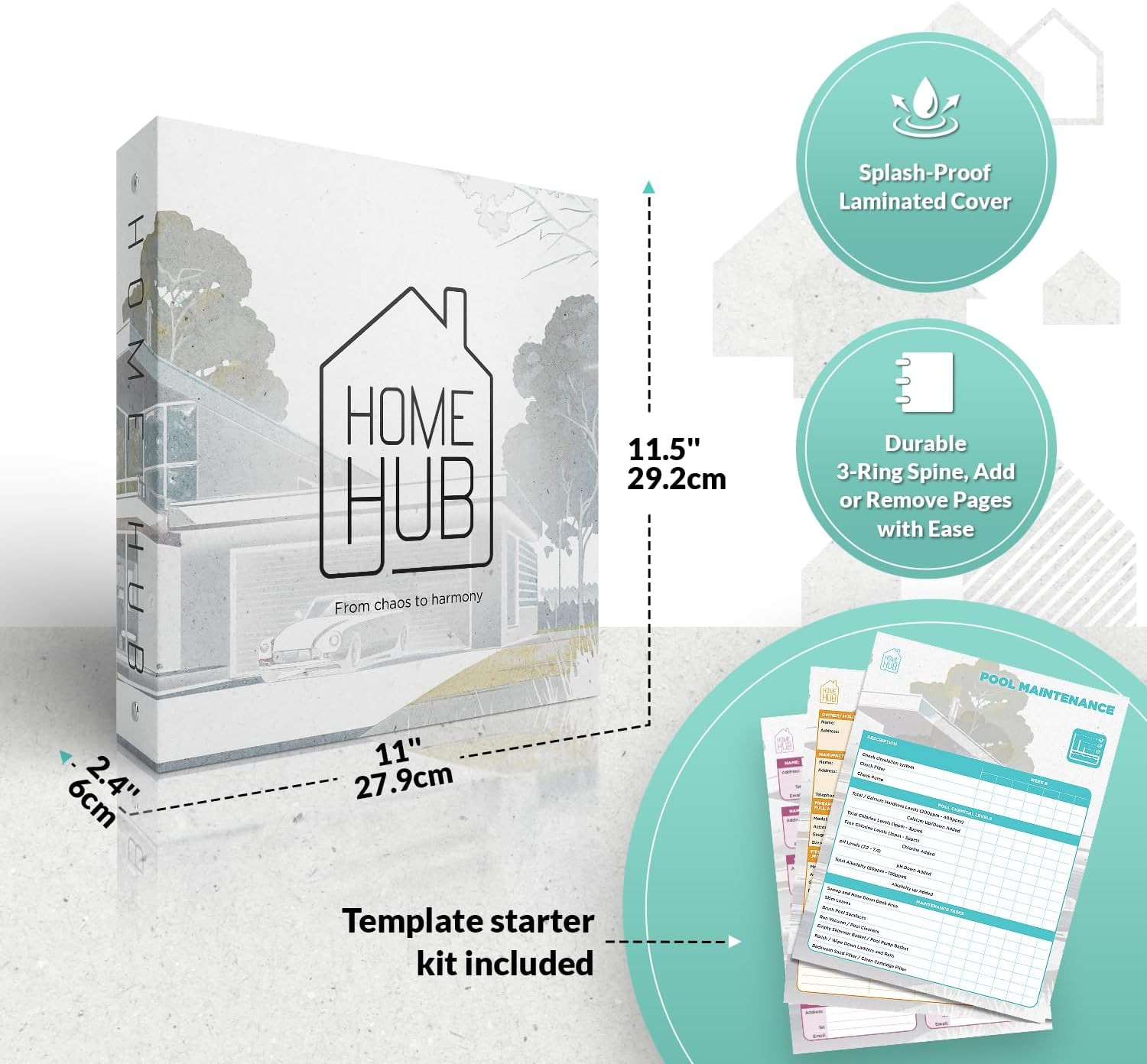 Home Organizer Binder 8.5×11 – Ultimate Household Planner & Record Keeper