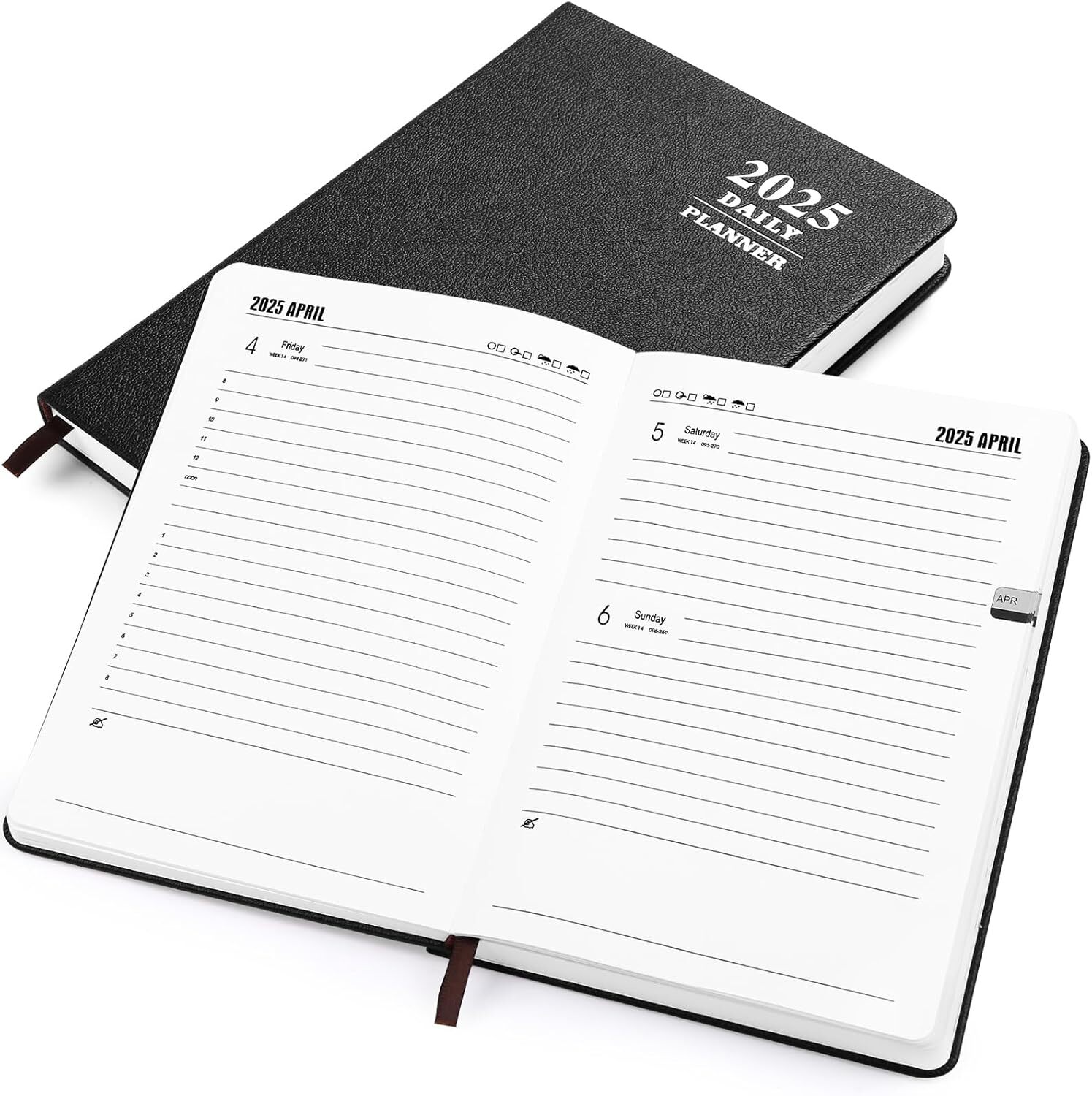 KESOTE 2025 Daily Hourly Planner – One Page a Day, 2025 Diary Planner 5.7 x 8.3″