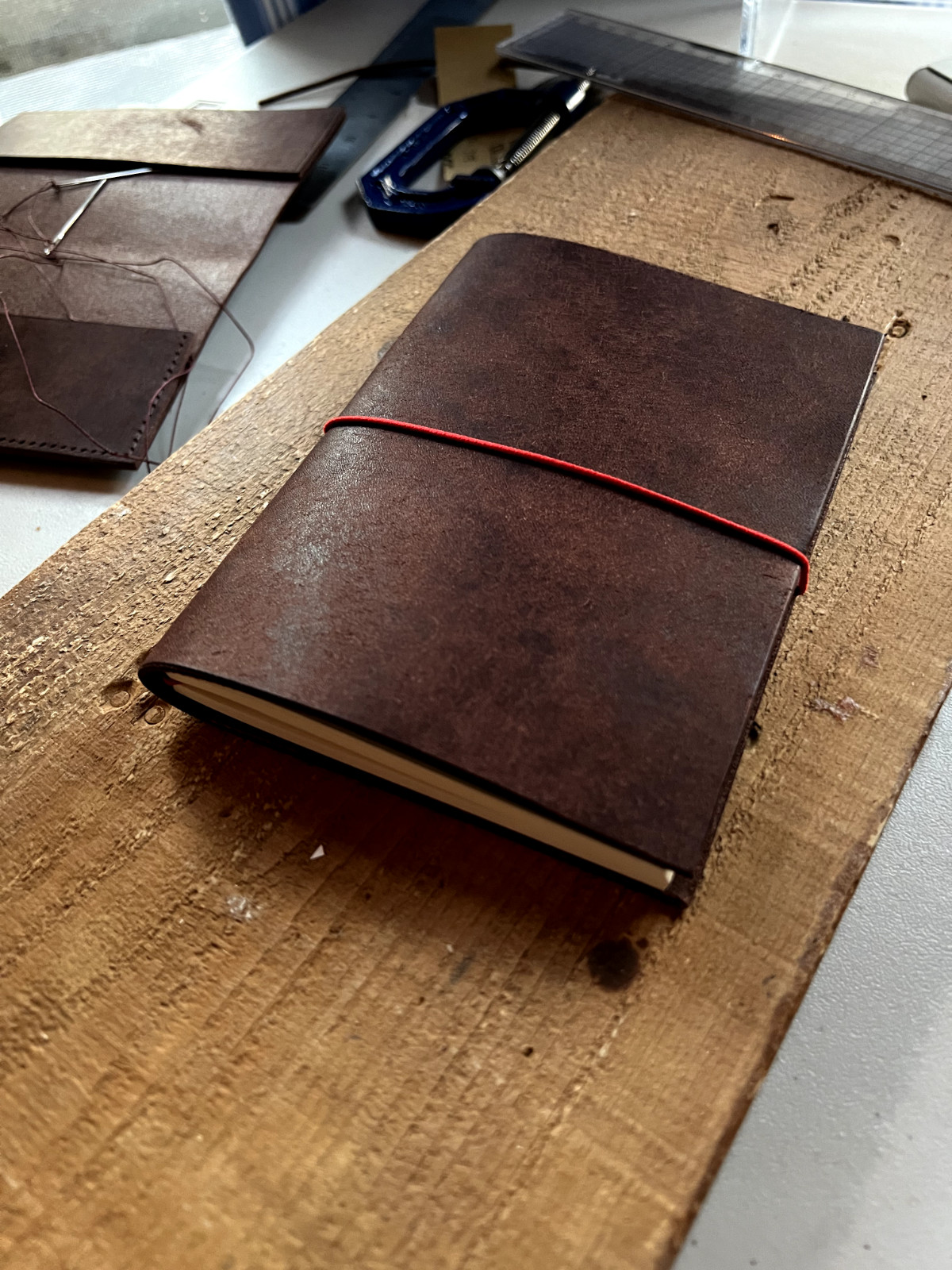 Handmade Refillable Italian Leather Vegetable Tanned A6 Journal Cover, 1 of 1