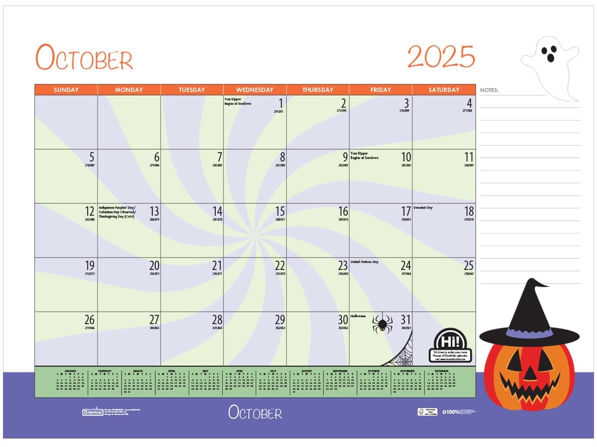 2025-2026 House of Doolittle Seasonal/Holiday 22″ x 17″ Academic Multicolored