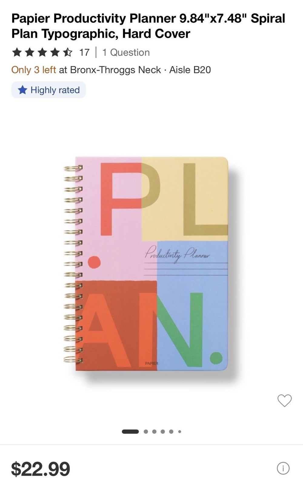 Papier Productivity Planner 12 Weeks Undated of Daily Pages New