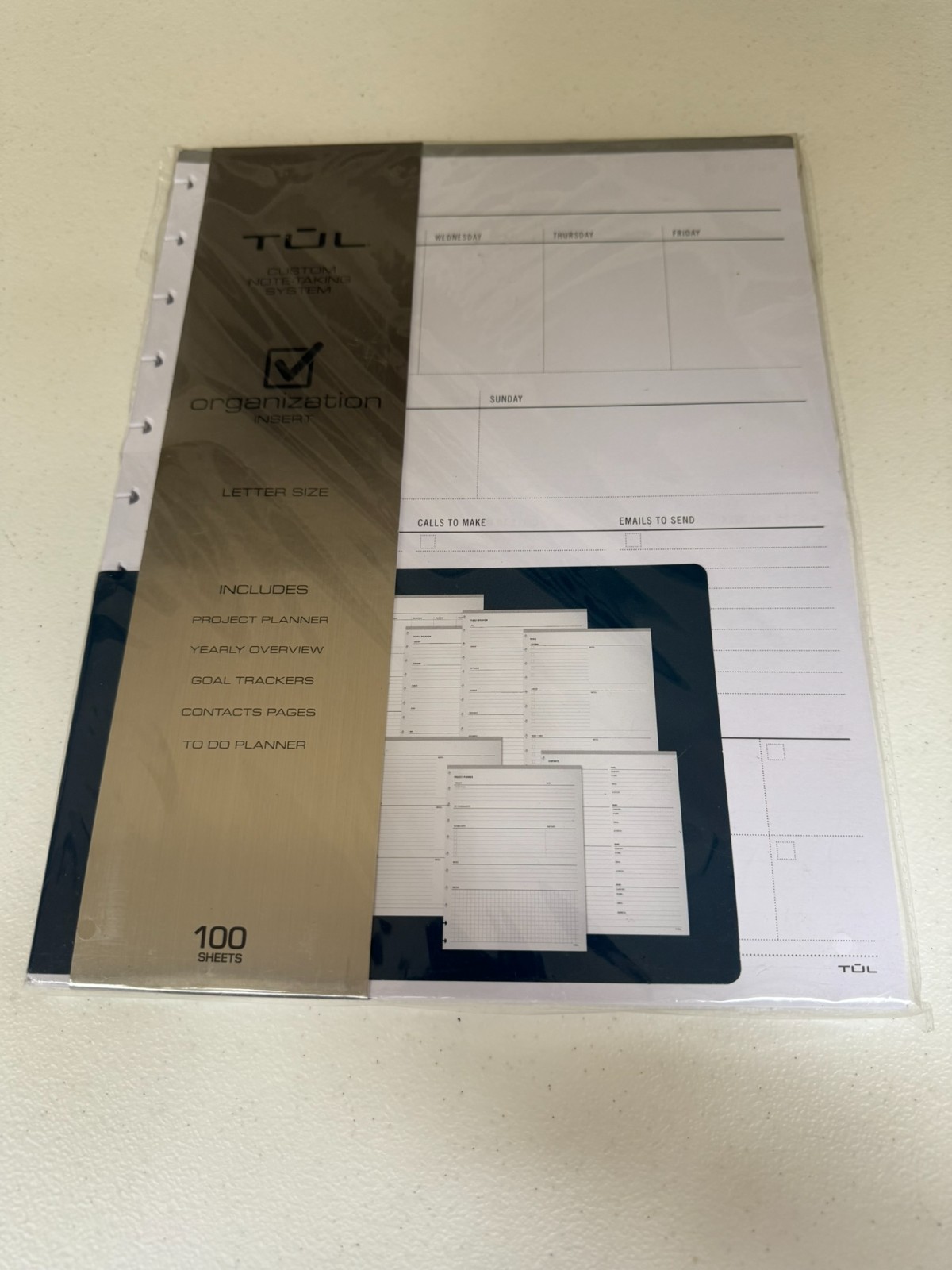 TUL Planner Organizer Notebook Refill 100 Pages Sheets