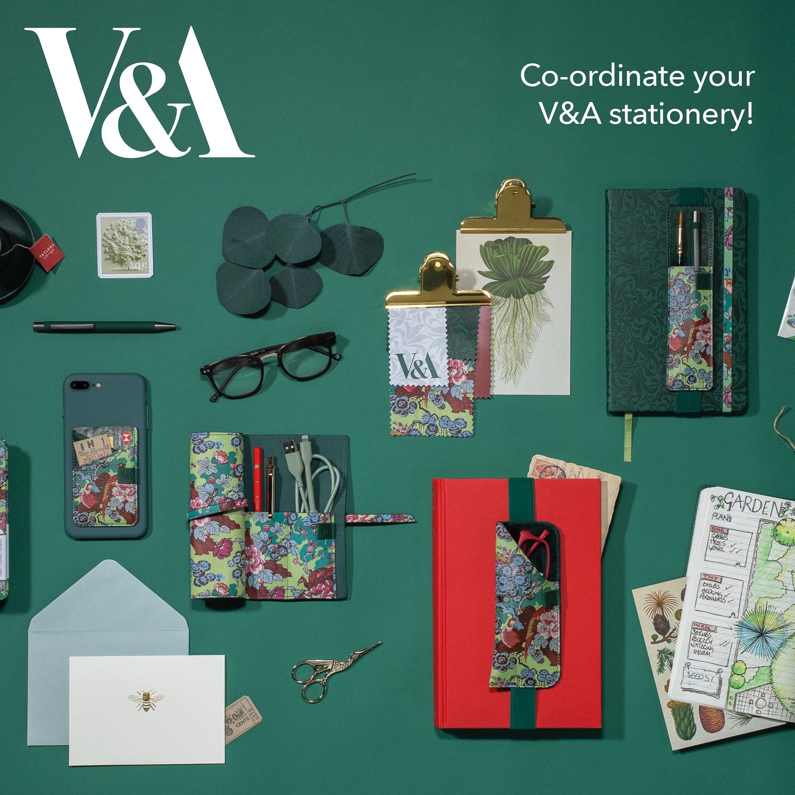 IF V & A Bookaroo Journal A6 Sundour Pheasant, Green, One size Size, Green