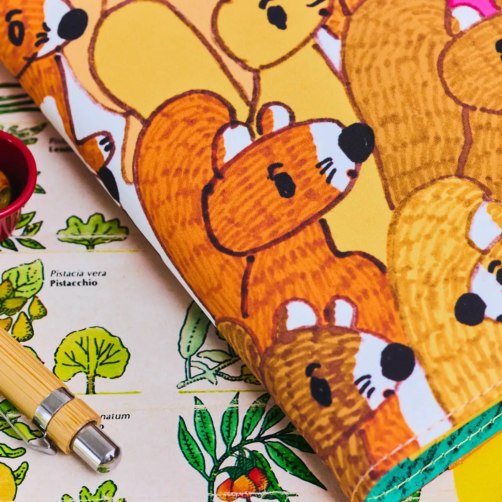 Hobonichi Techo A6 Cover 100%ORANGE Risu ga Zorozoro Squirrel Design Japan