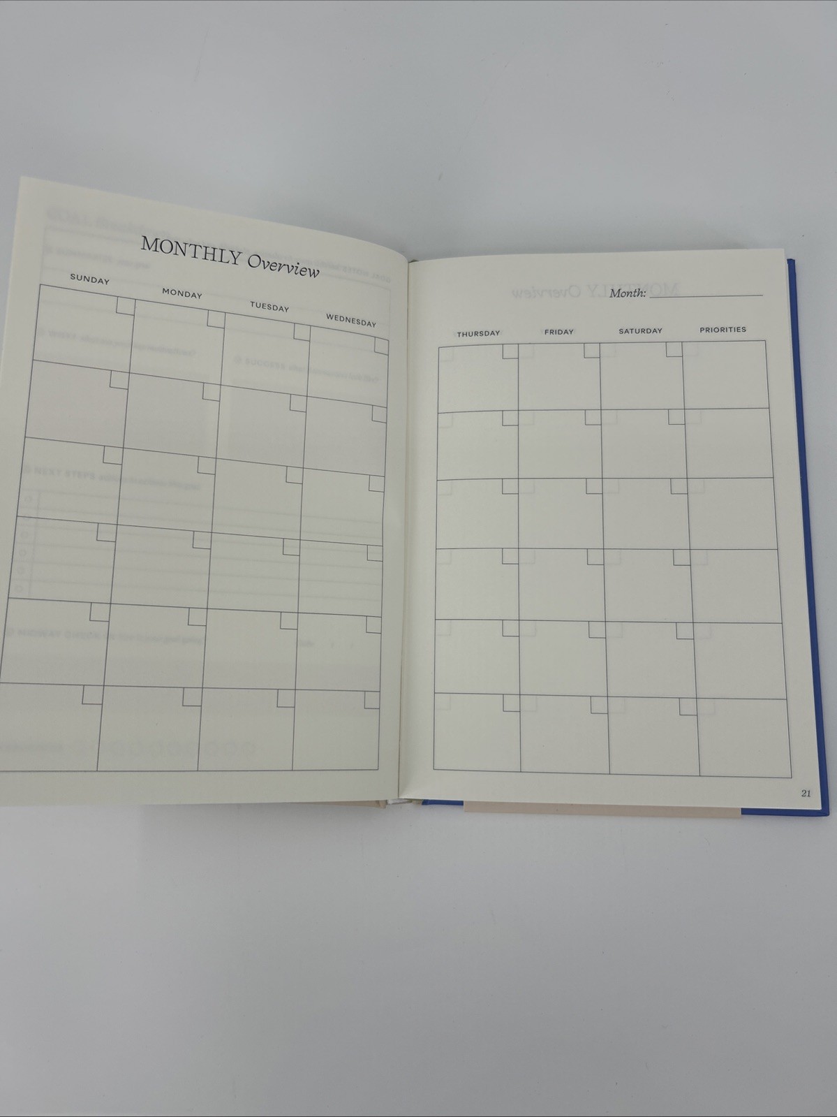 Papier Productivity Planner Start Fresh Every Day Blue Hardcover 16 Week Undated
