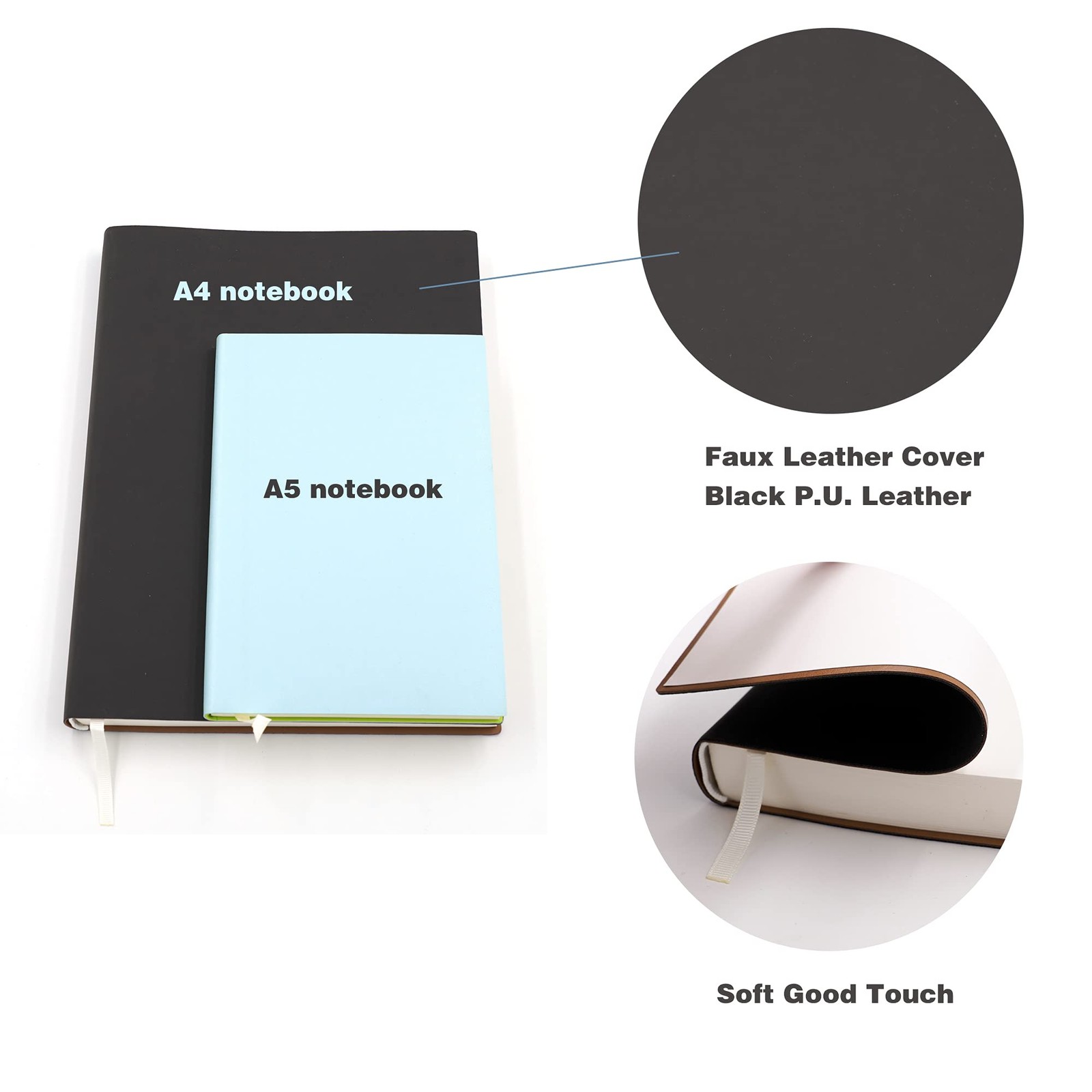 Large Thick Journal Notebook, Blank Papers, A4 8.4×11.4 inches, 416 Pages, So…