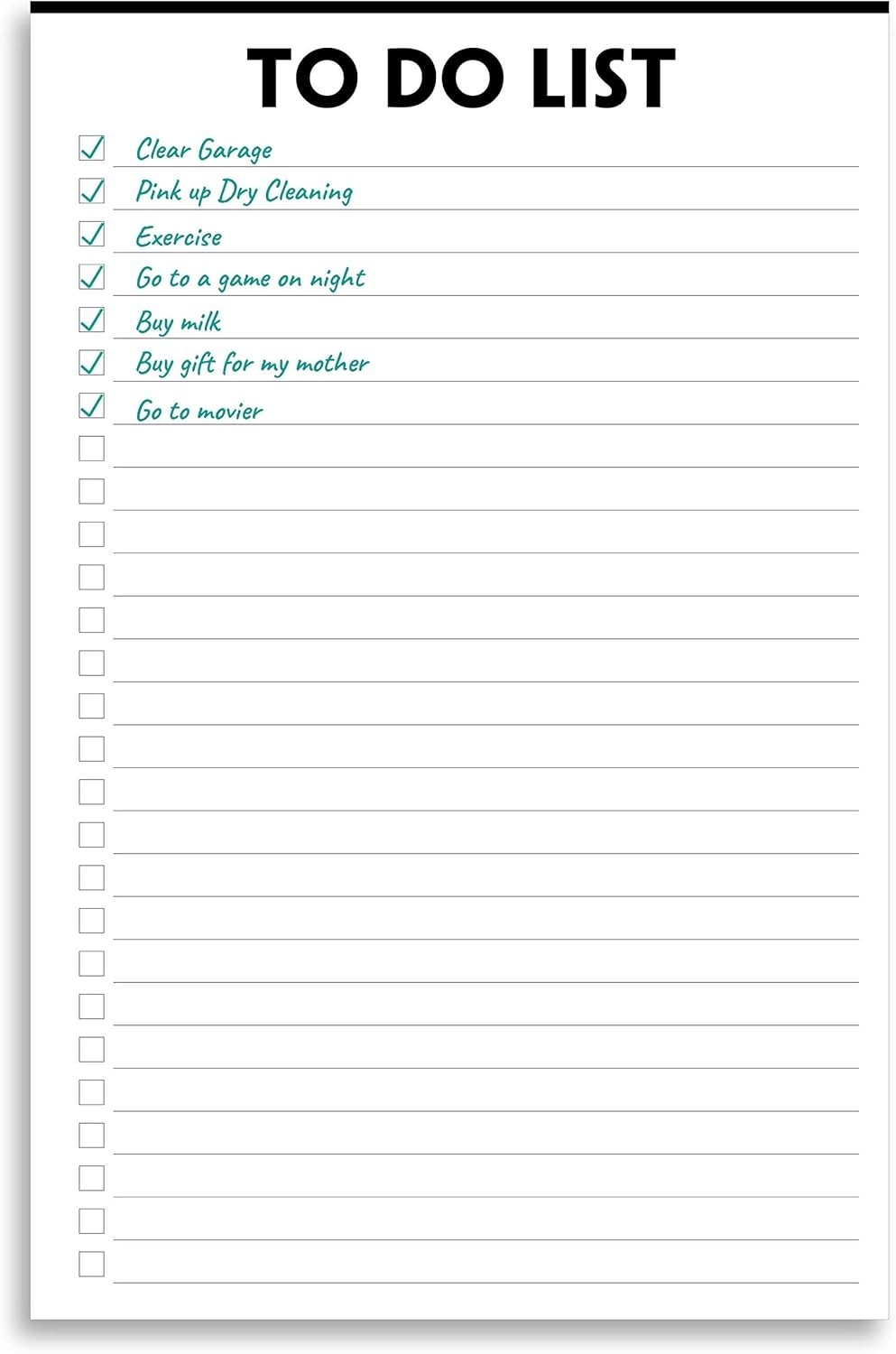 To Do List Notepad – 5.5″x8.2″, 50 Sheets, To Do Notebook with Check List Org…