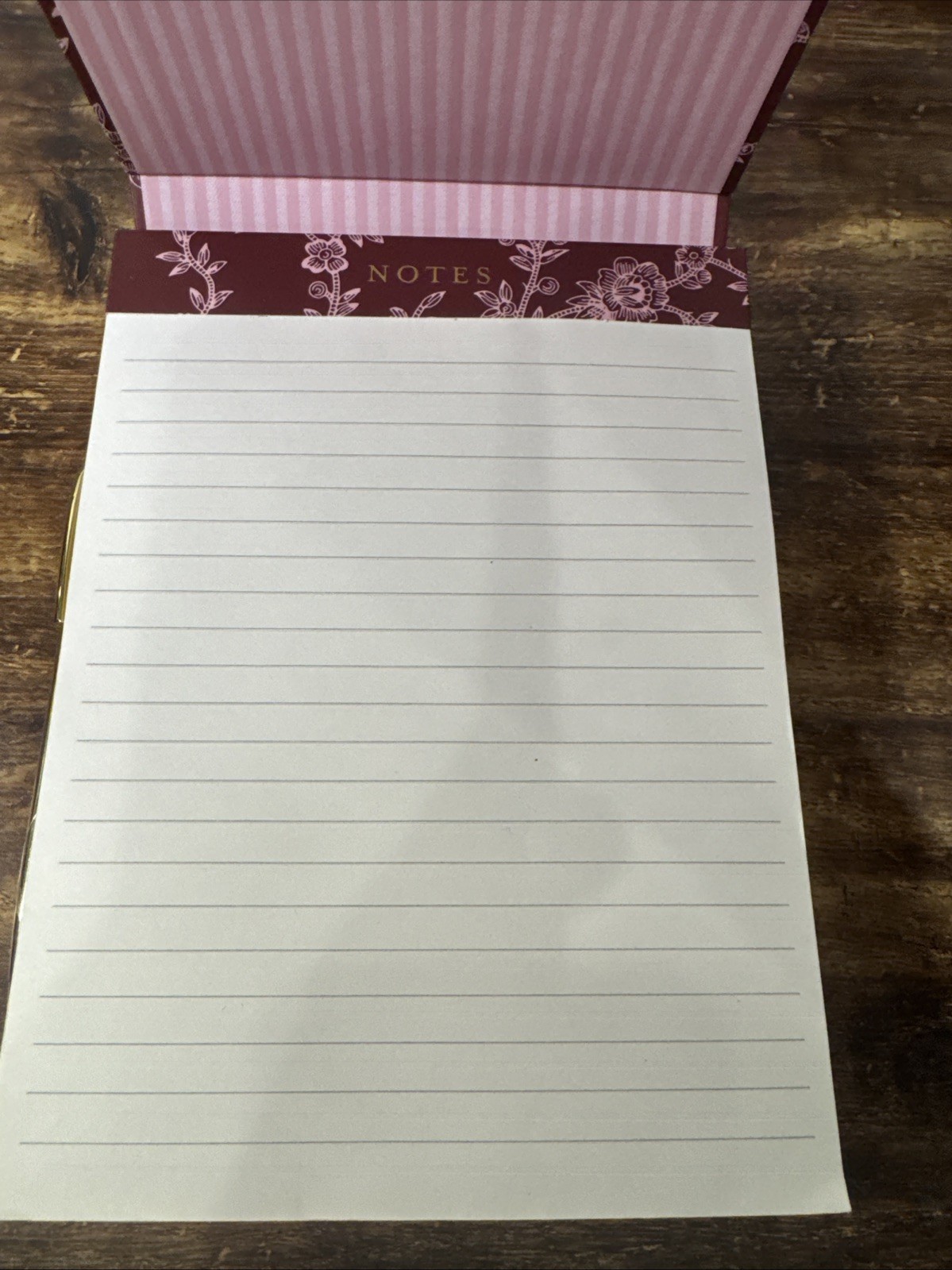 Laura Ashley Floral Hardcover Notebook w/ Gold Pen – Lined Pages – NEW
