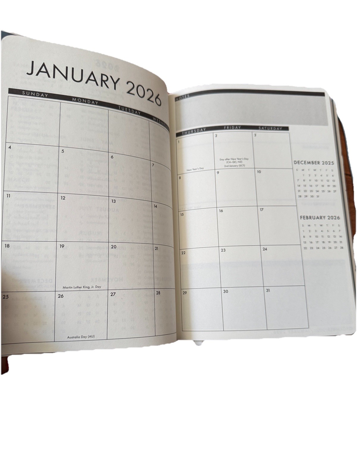 Lady Jayne Monthly & Weekly Planner 12 Months Jan-Dec 2026 Monthly, Weekly 8×6”