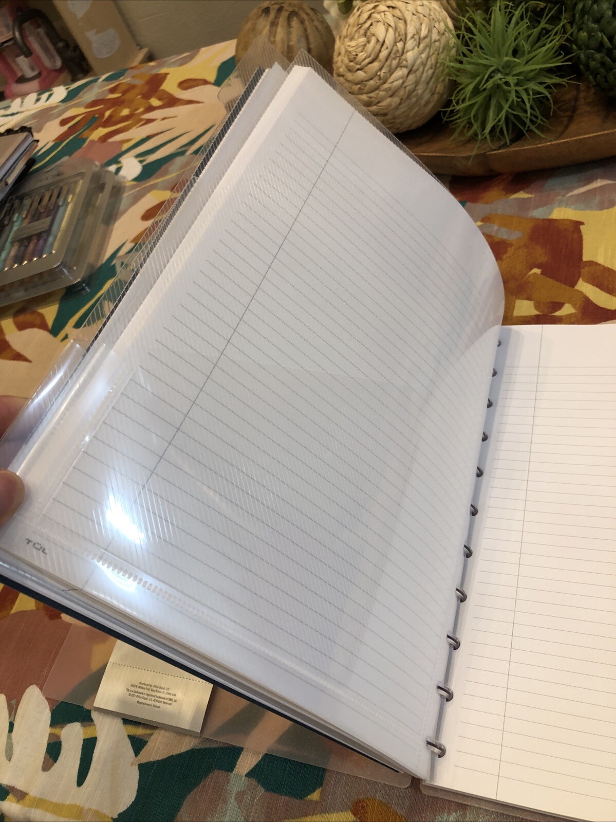 Tul Discbound Notebook Planner Letter Size Large Cover Pale Pink Plastic Cover