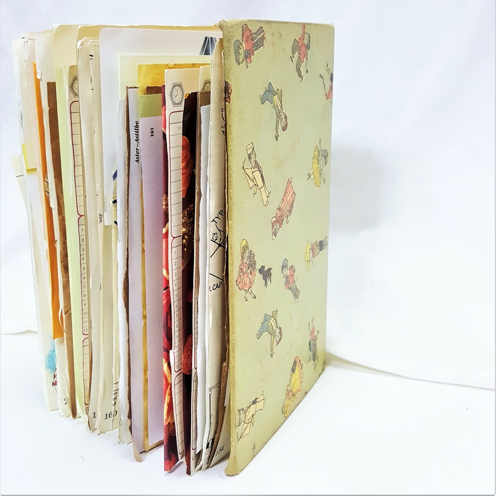 Antique Open Windows Junk Journal Hardback Papers Handmade Unbounded Vintage
