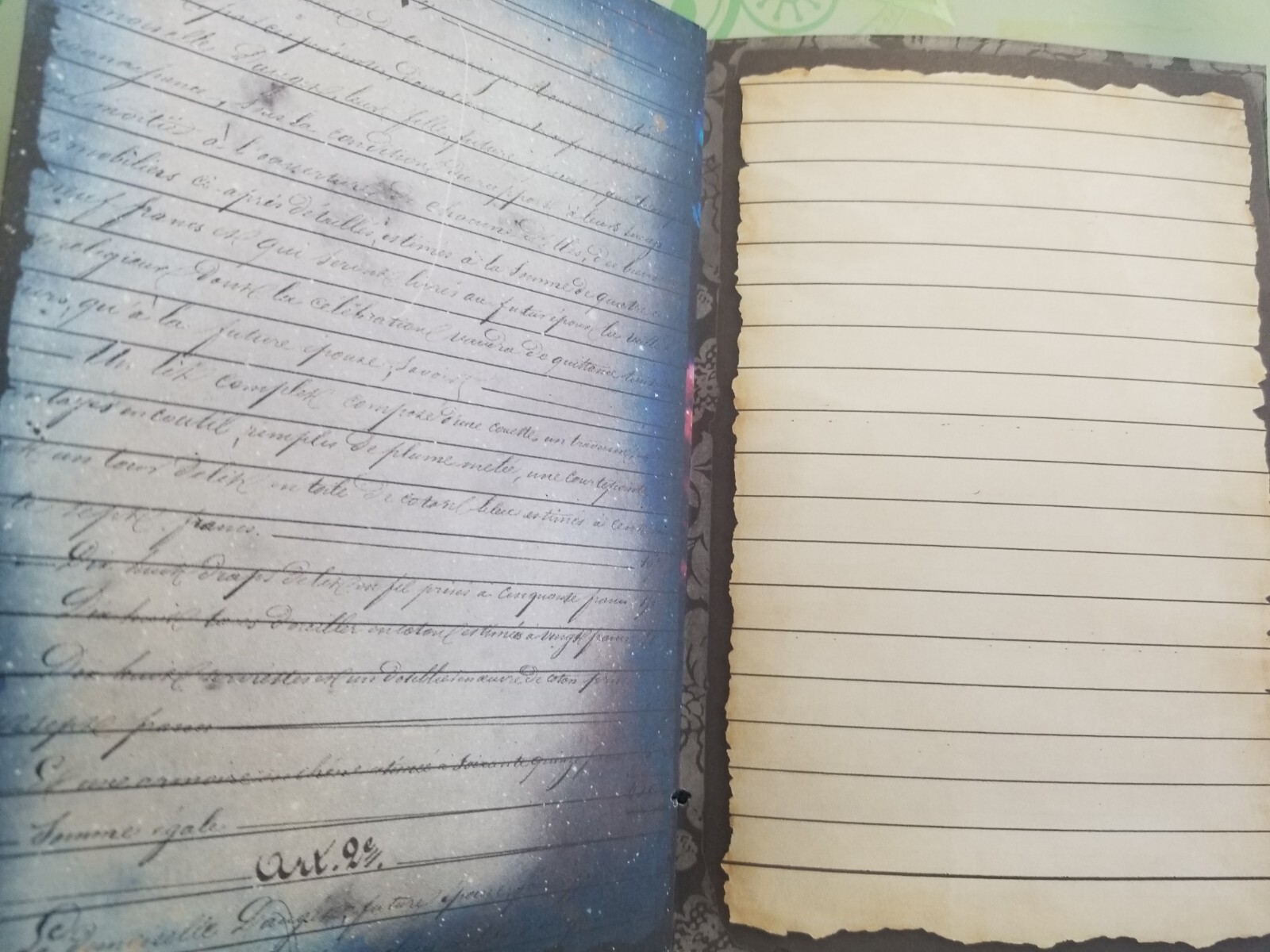 Junk Journal Blank Booklet “BEWITCHED NIGHT” HANDMADE GRIMOIRE LG 8.5″x5.5″ 40pg