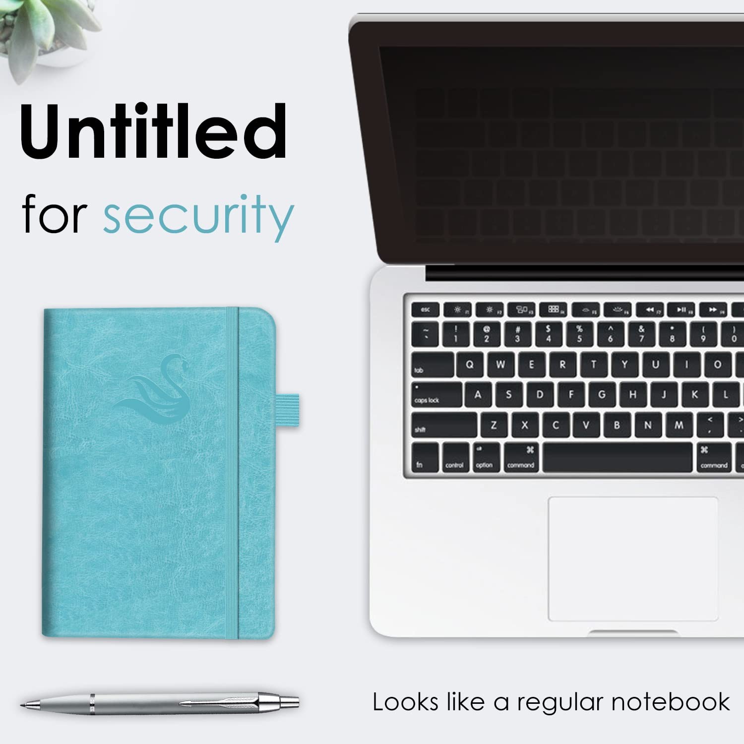 Elegant Password Book with Alphabetical Medium (5.2 x 7.6 Inch), Turquoise