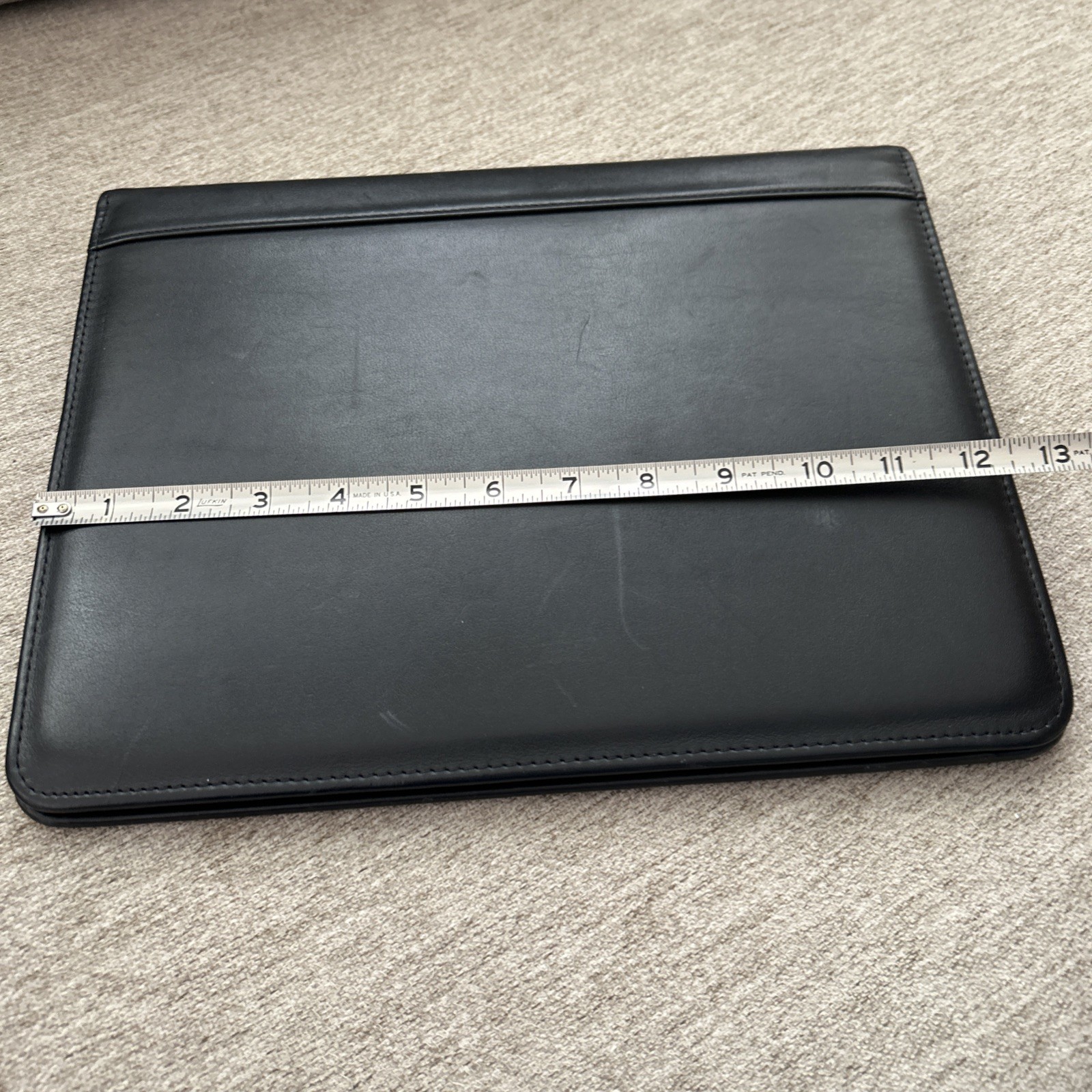 McKinley Made In America Black Leather Open 3-Ring Binder/Organizer/Legal Folio