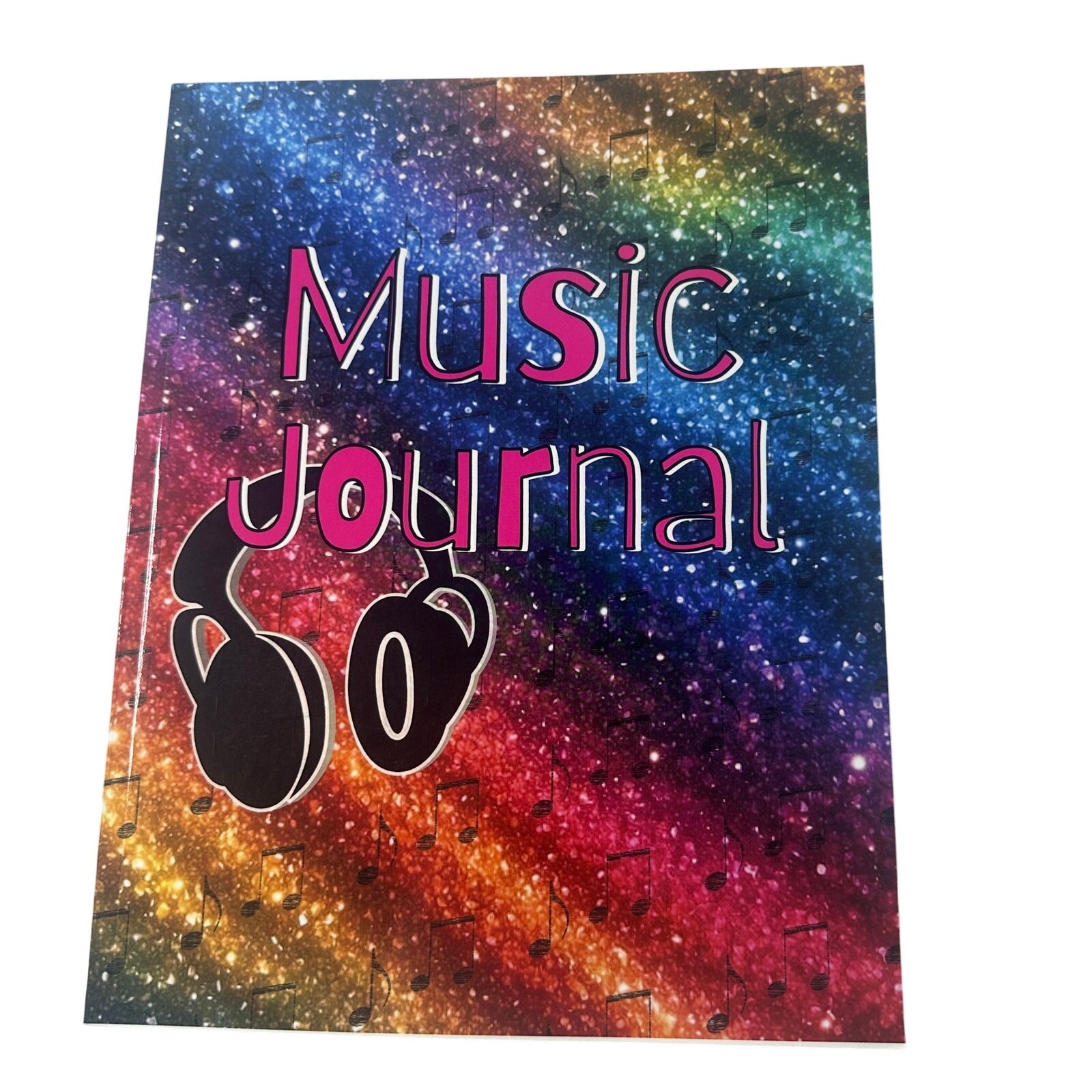 Girls Music Journal Notebook 8.5×11 Wide Staff Paper Galaxy Rainbow Book New