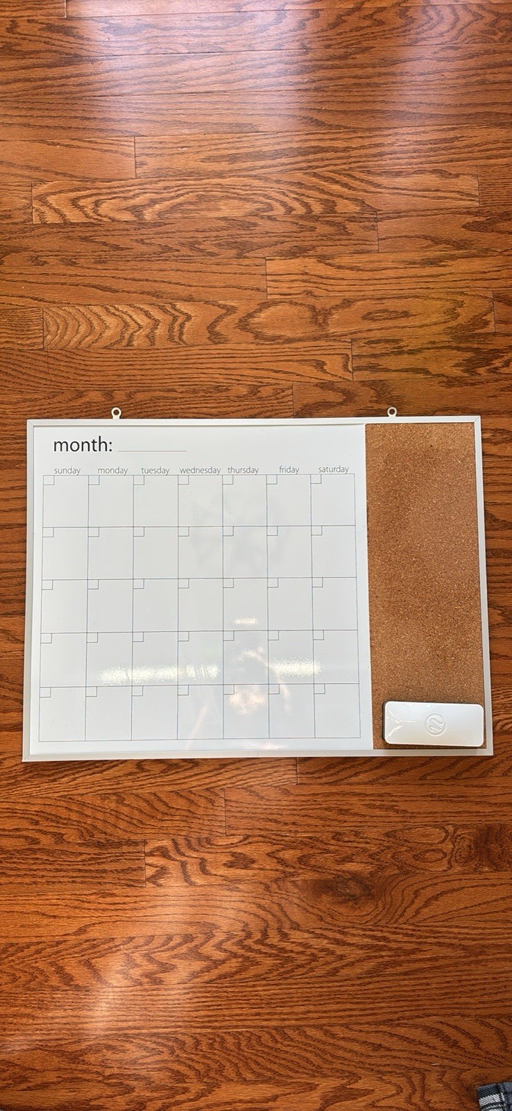 Monthly Dry Erase Planner Cork Board Wall-Mounted Calendar