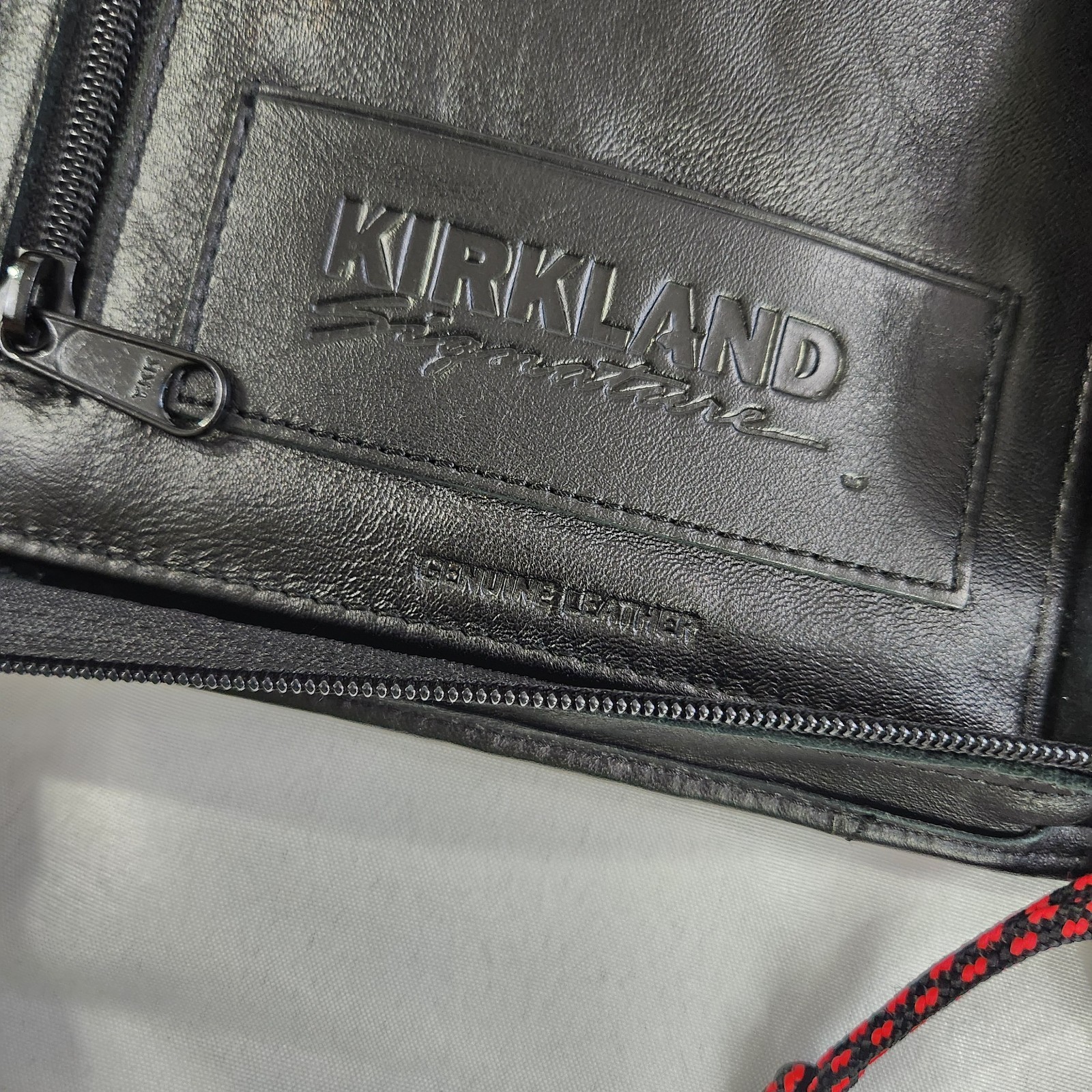 Kirkland Signature 7 Ring Binder Planner Black Genuine Leather Zipper Classic