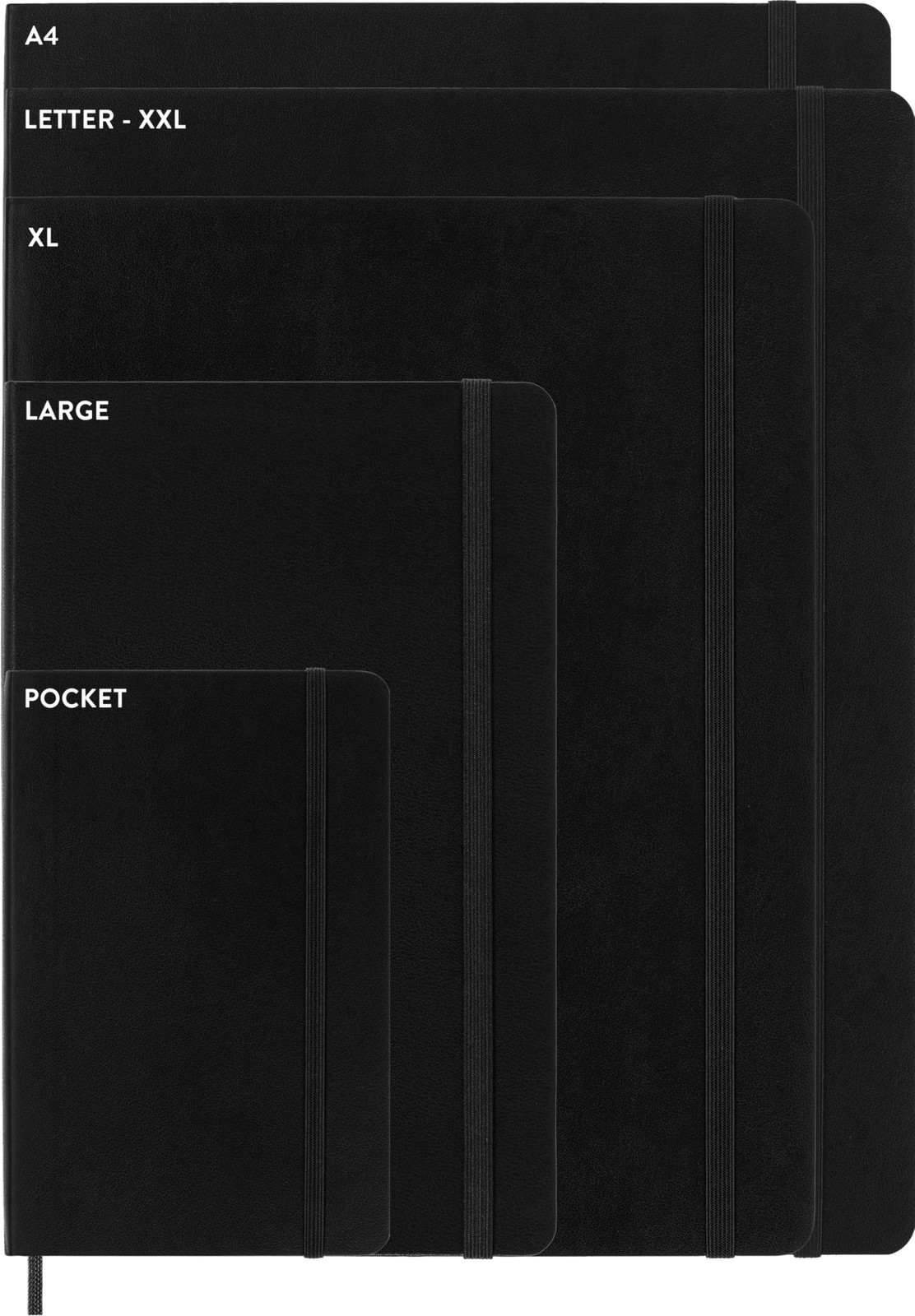 Moleskine Classic Large Black Notebook 400 Pages Durable Elastic Closure Ivor…
