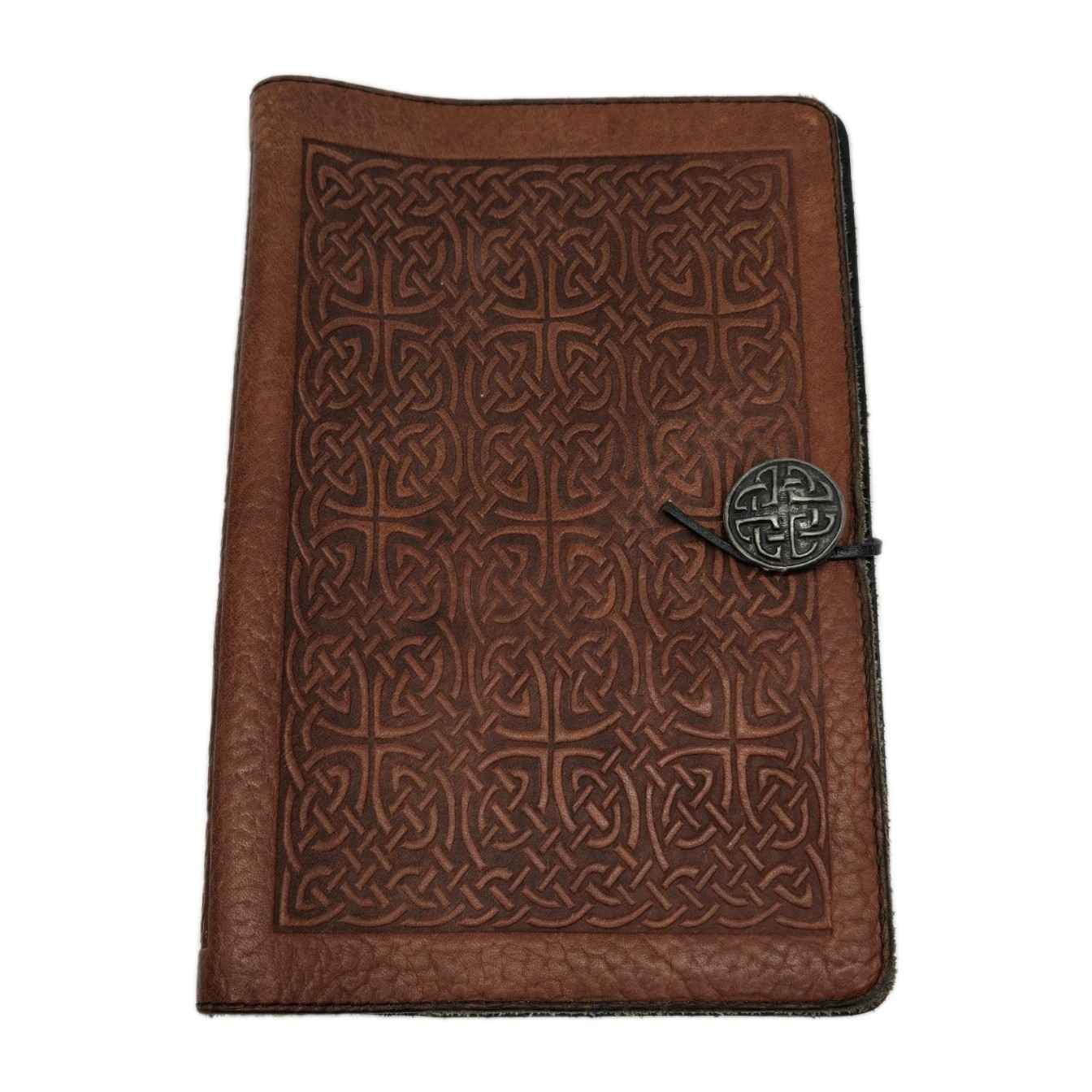 Oberon Design Brown Leather Journal Cover 9″ x 6″ Celtic Design