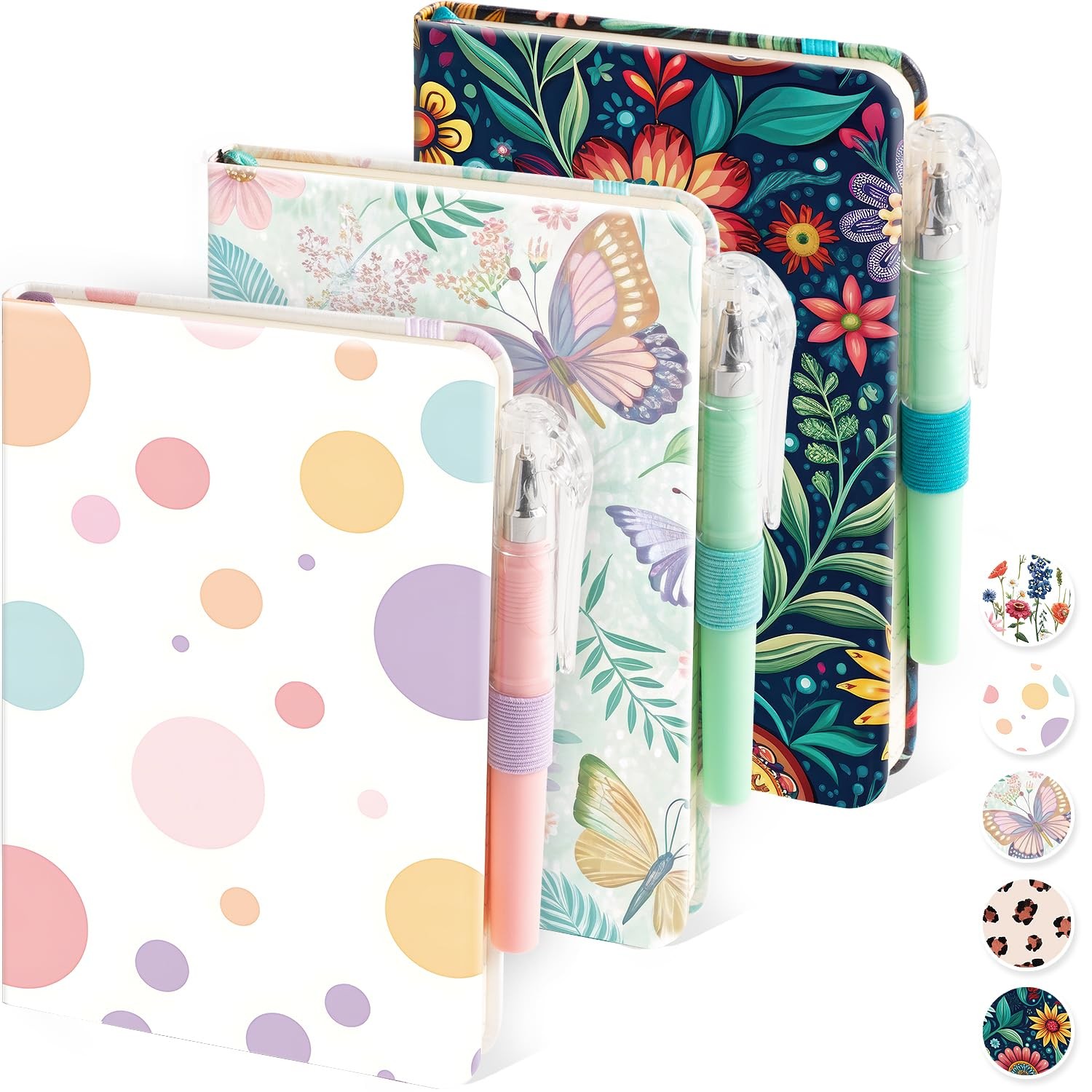 (3 Pack) Aesthetic Small Journal Notebook, A6 (3.7″ x 5.7″) Mini Pocket Noteb…