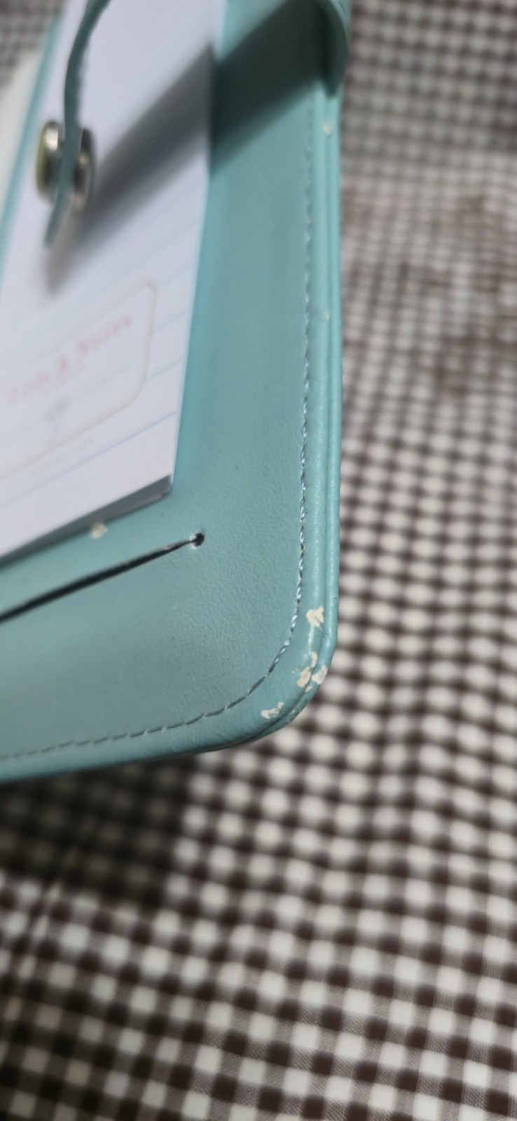 Webster’s Pages Personal Size Planner 6 Ring Binder Organizer. Turquoise. *flaw*