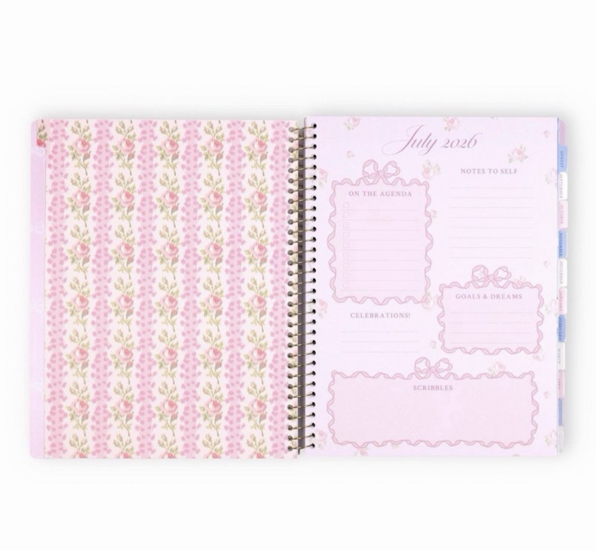 LoveShackFancy x Target – Yoobi Monthly and Weekly Planner 7″x 9″ – Coquette Bow