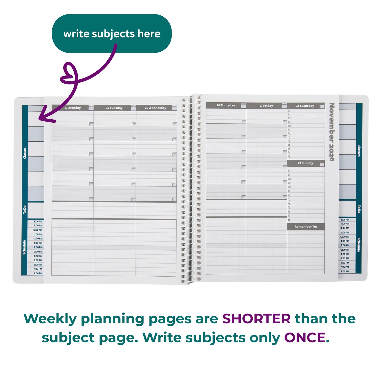 Order Out Of Chaos Academic Planner 2026-2027, Daily 8.5×8.25, Stormy Blue