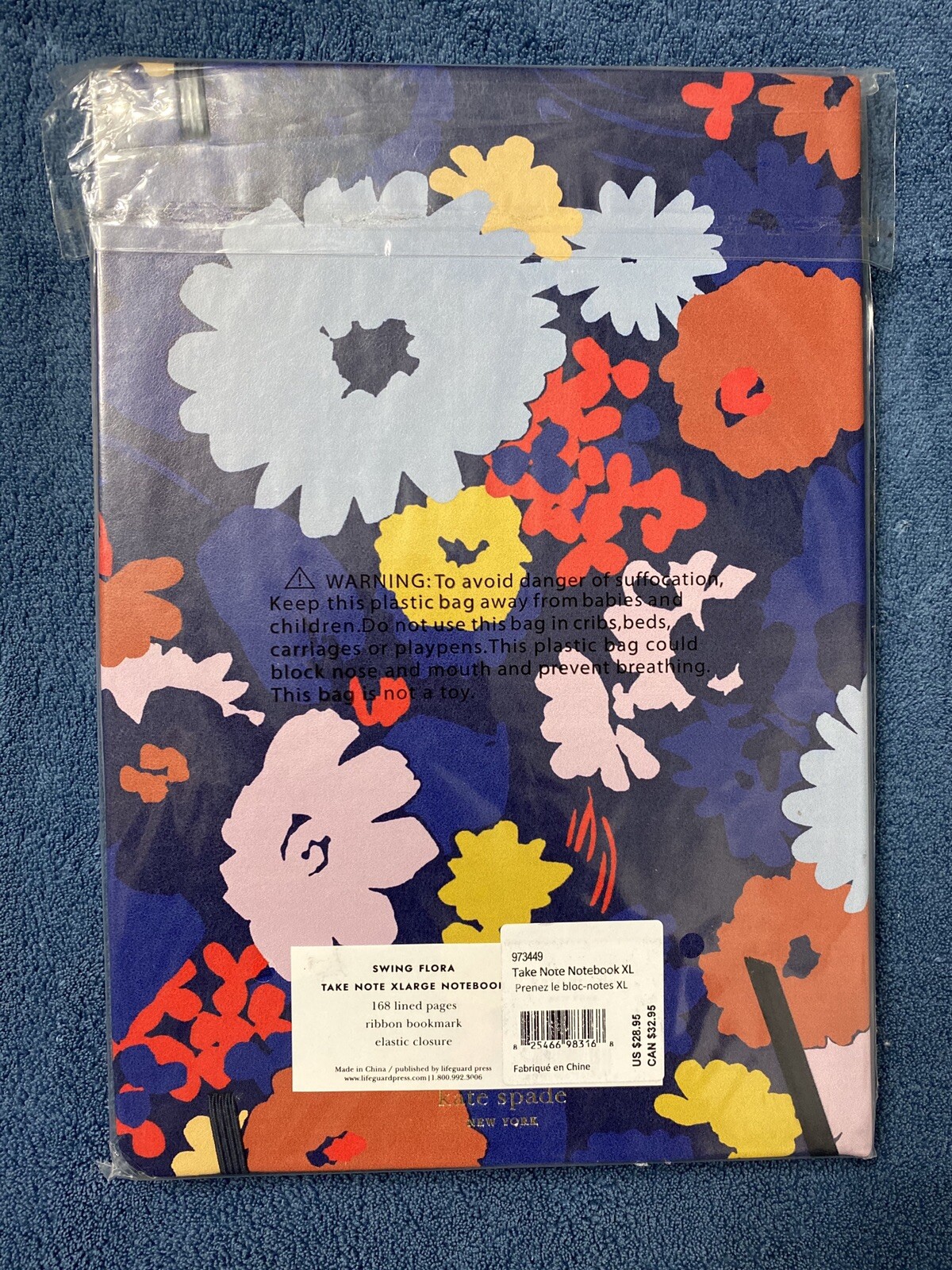 Kate Spade Large Notebook-Flowers (Papyrus)