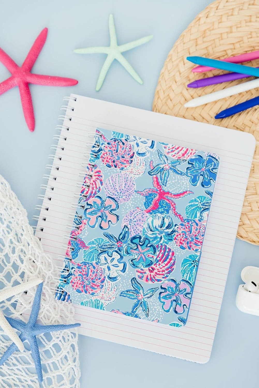 Lilly Pulitzer Hardcover Mini Spiral Notebook, 8.5″ x 6.5″ Small Journal with 16