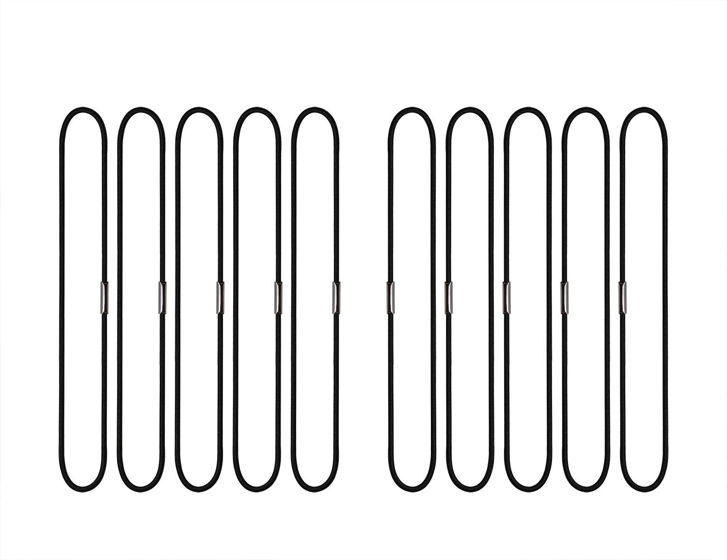 10Pcs Black Notebook Elastic Spring Bands Connecting Insert Refill Strap Band…