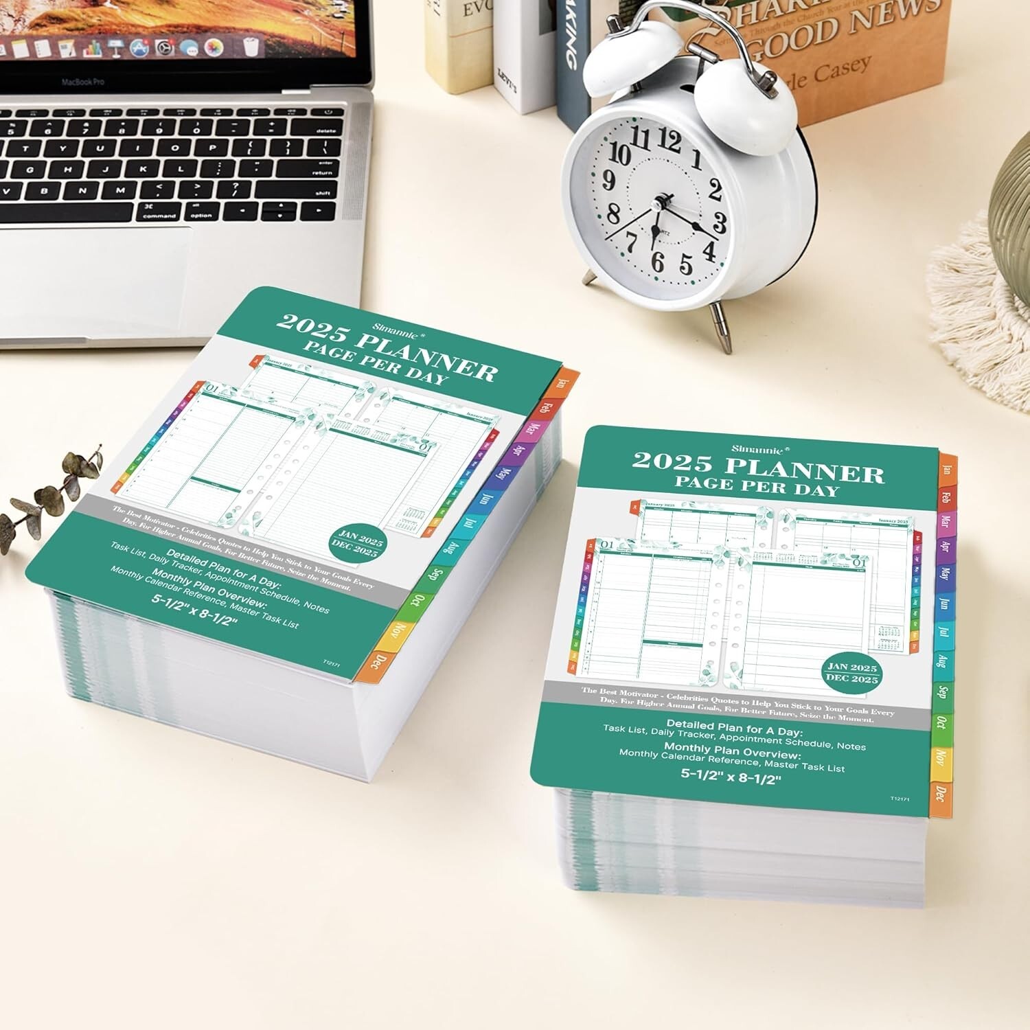 2025 Planner Refills – JAN – DEC 2025 Planner Refills Two Pages Per Day Daily…